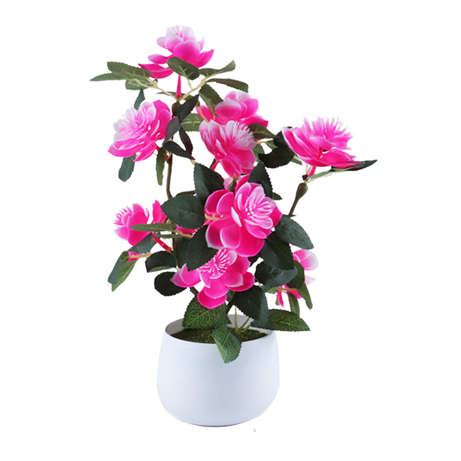 Artificial Potted Plants Set - Faux Plastic Flowers for Home Decor, Wedding, Valentine's Day & DIY (Pink) | Perfect for Balcony, Living Room & Gift Giving