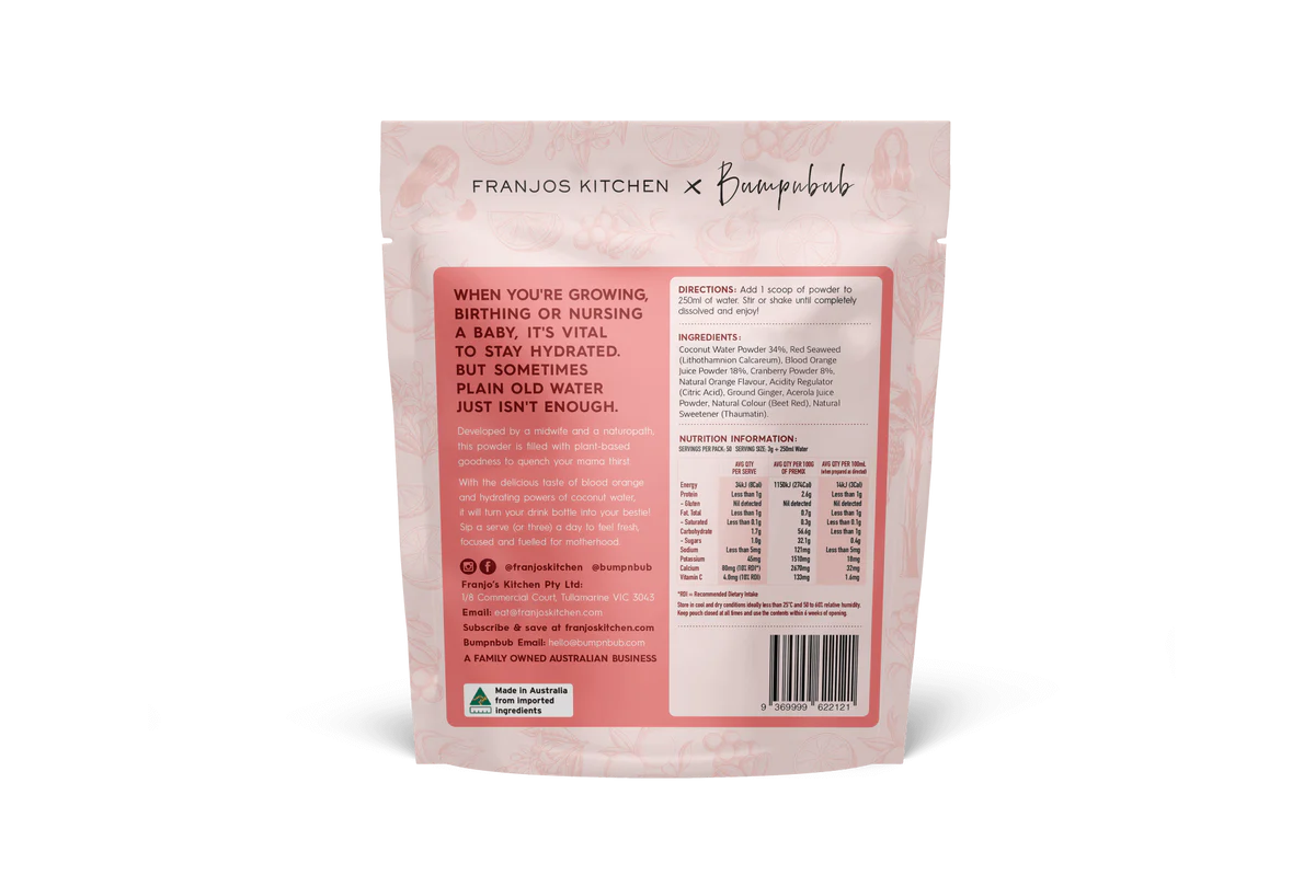 Franjos Hydration Powder - Orange Coconut Flavor | Electrolyte Drink Mix for Energy & Recovery | Perfect for Workouts, Hiking & Travel