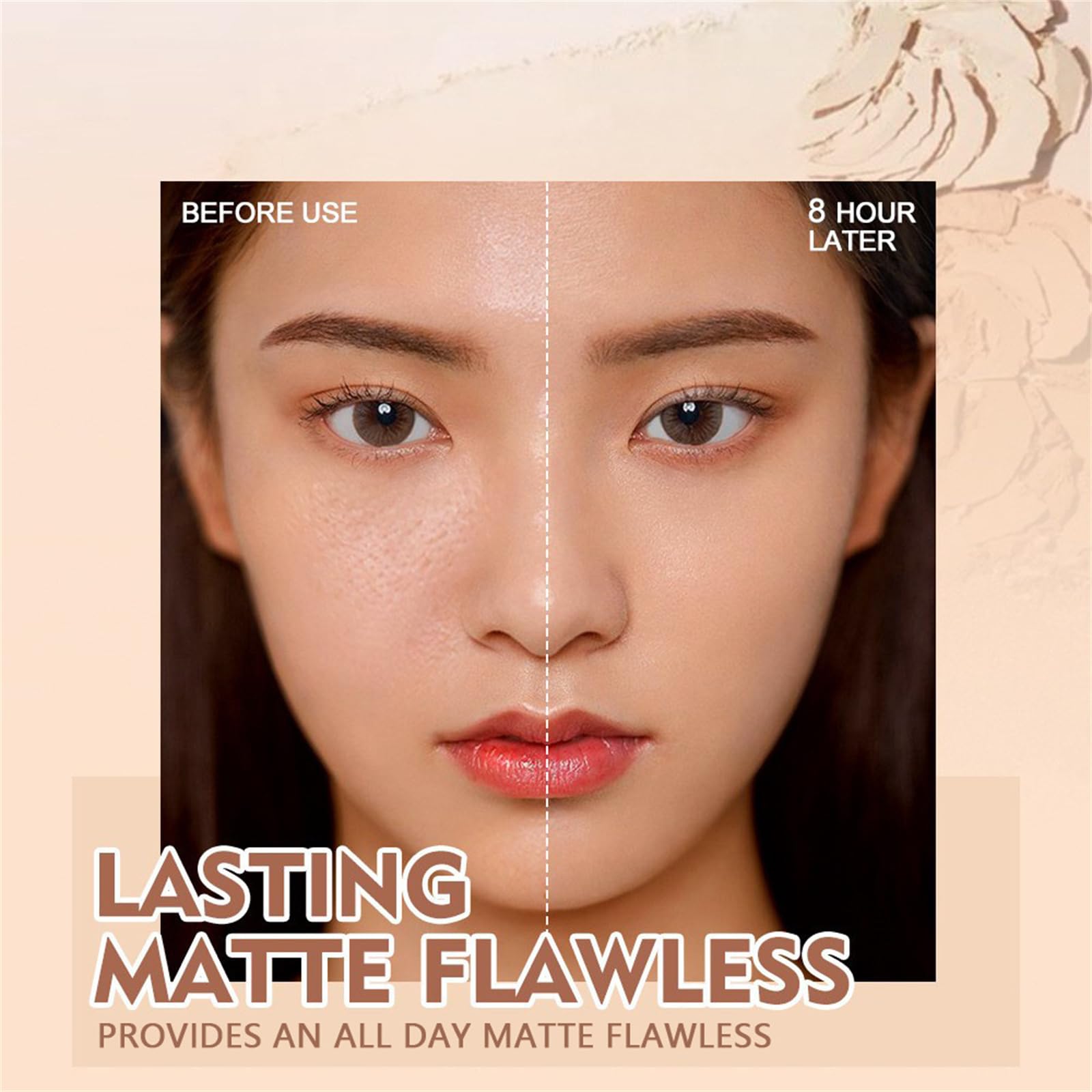 GAGK Matte Perfection Pressed Powder - Oil Control & Waterproof Finishing Powder for Long-Lasting Makeup | Setting Powder for Oily Skin | Classic Ivory | Perfect for Daily Wear & Special Occasions