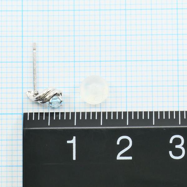 14K White Gold Blue Topaz Earrings for Women - Dainty Stud Earrings, December Birthstone Jewelry Gift - Perfect for Weddings, Parties & Everyday Wear