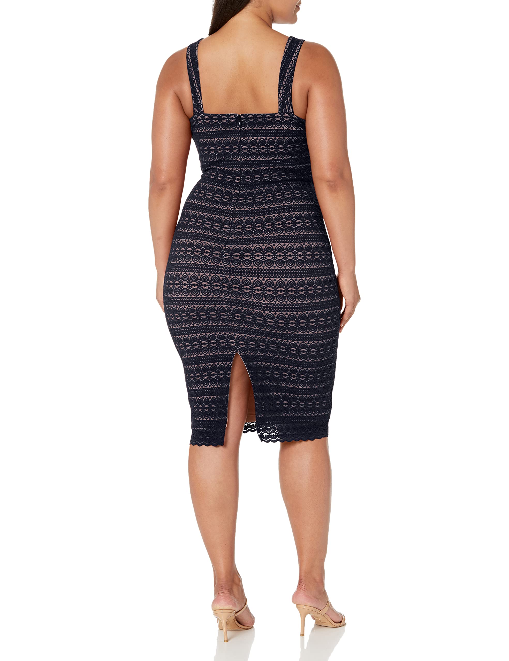 Dress the Population Women's Nicole Sweetheart Neck Bodycon Midi Dress - Elegant Party & Cocktail Dress for Evening Events, Date Nights & Special Occasions