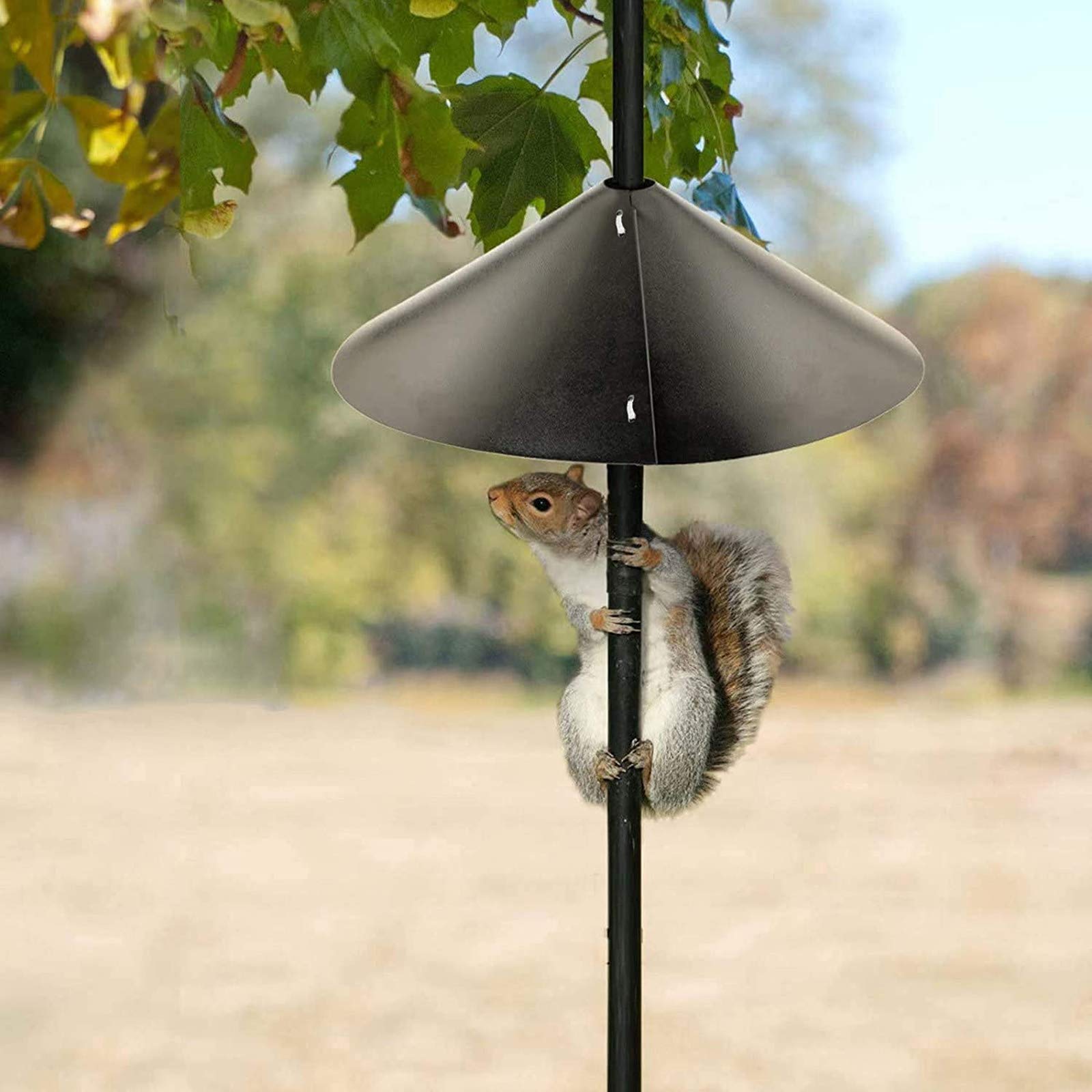 14-Inch Wrap Around Squirrel Baffle for Bird Feeder Pole - Durable Squirrel Guard to Protect Hanging Bird Feeders - Perfect for Outdoor Gardens, Backyards & Bird Watching Areas