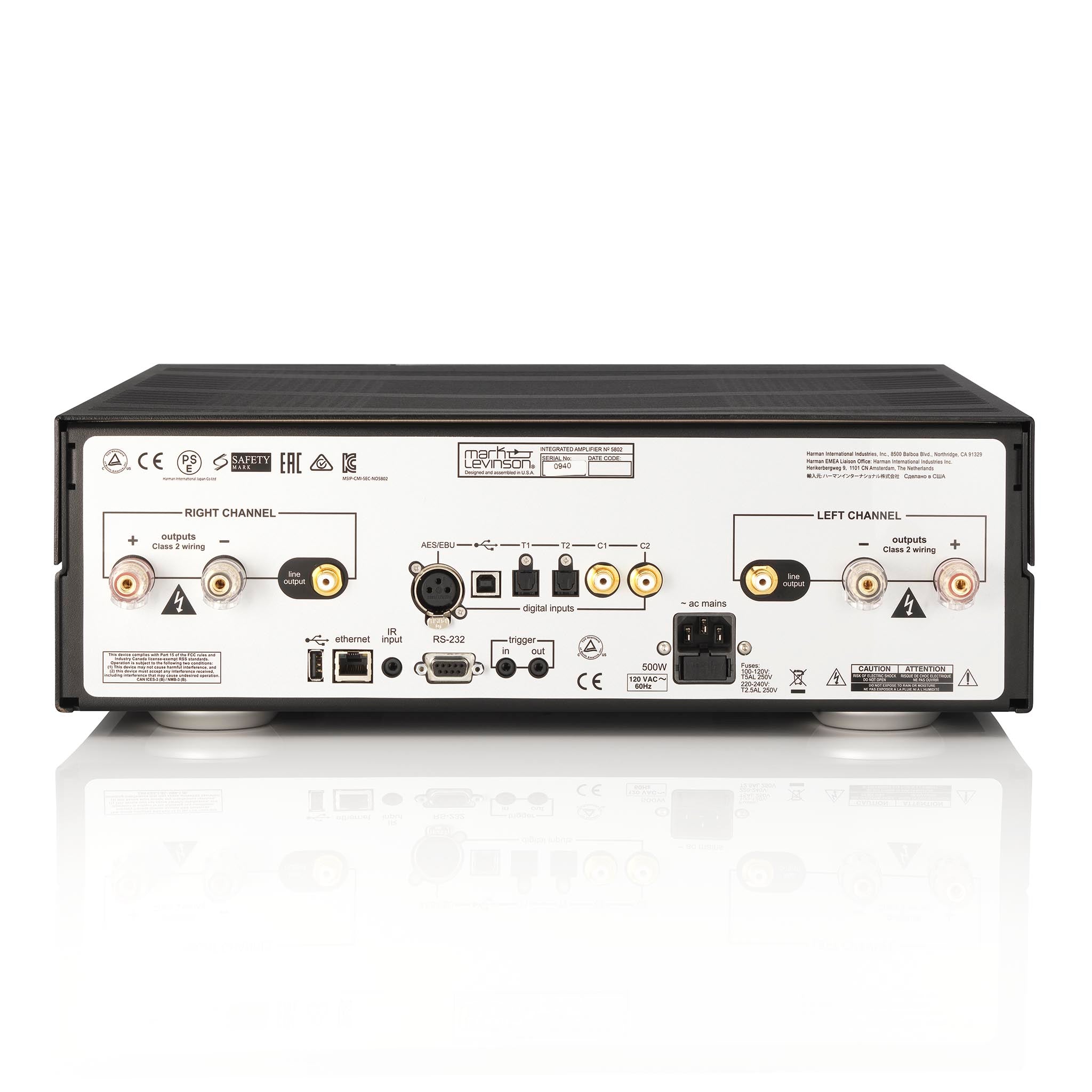 Mark Levinson No5802 High-End Integrated Amplifier - Premium Audio for Home Theater & Hi-Fi Systems - Perfect for Audiophiles & Music Enthusiasts