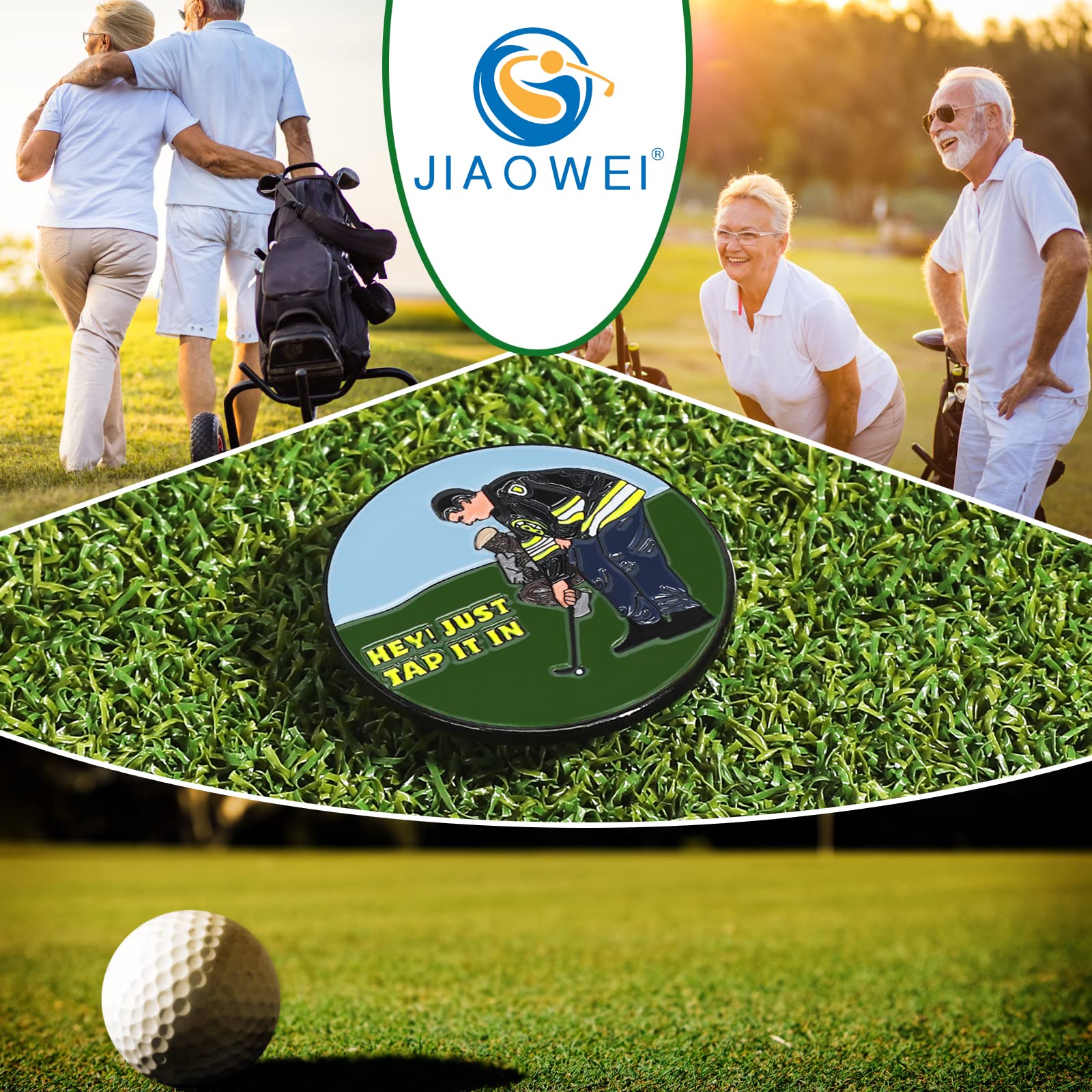 Magnetic Golf Ball Marker with Hat Clip - Funny & Unique Golf Accessories for Men Women - Perfect Golf Gift for Dad, Husband, Boyfriend - Ideal for Golf Course, Driving Range & Tournaments