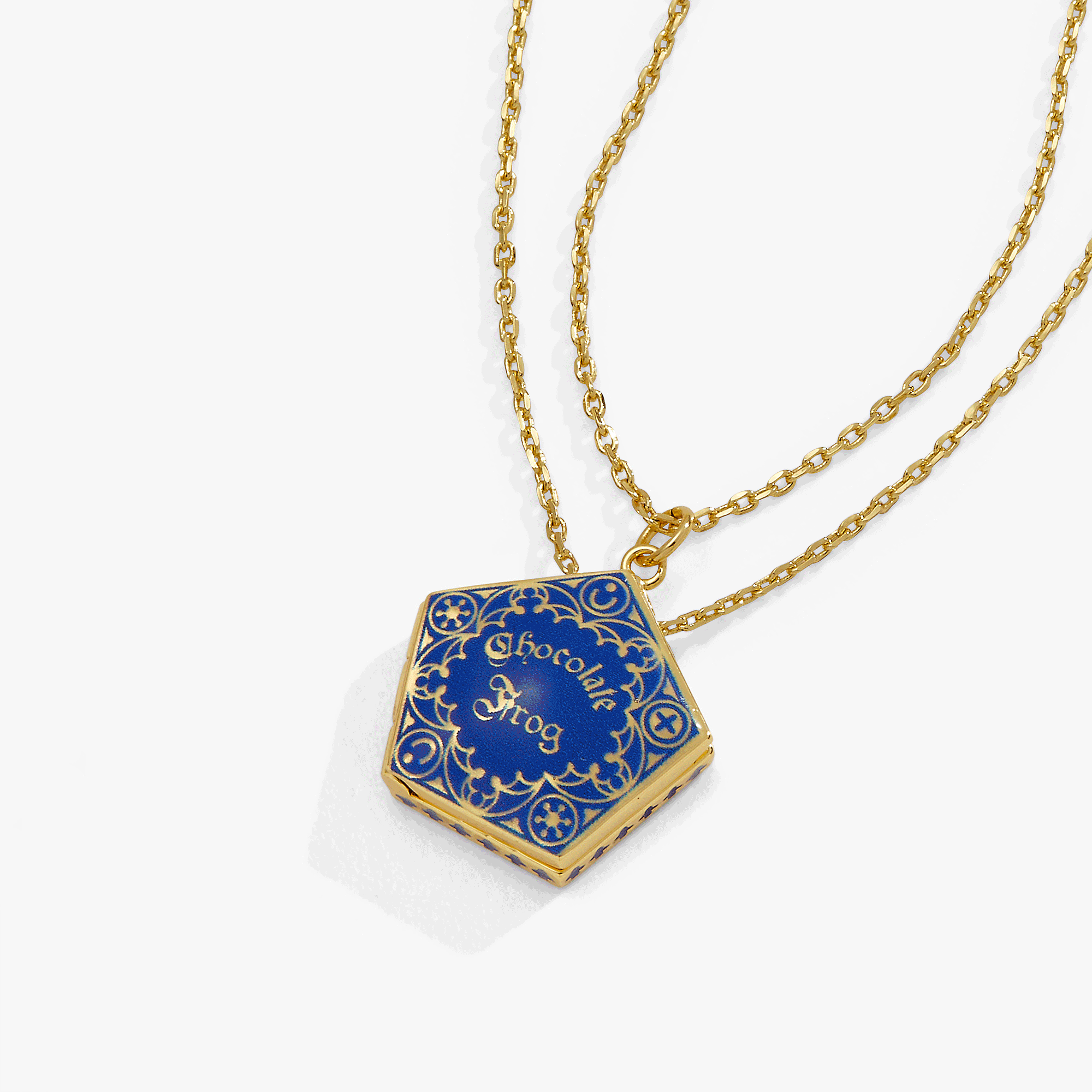 Harry Potter™ Chocolate Frog Necklace Set - Golden Snitch Pendant & Hogwarts House Charms - Perfect for Cosplay, Gift Giving & Wizarding World Fans