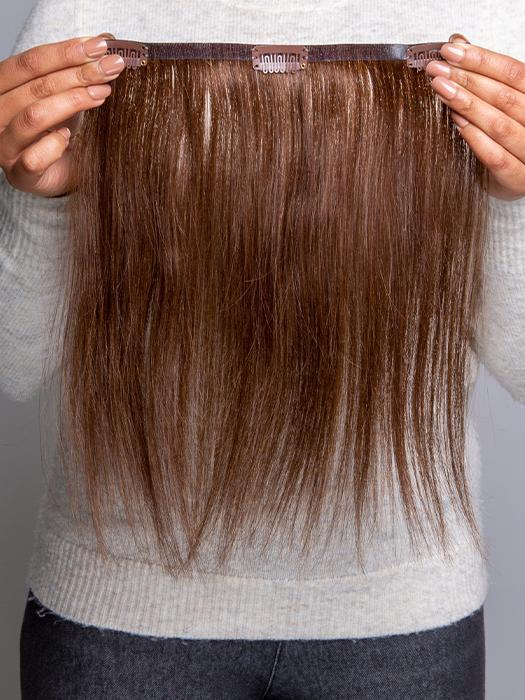 easiPieces 16x9 Inch Remy Human Hair Topper (1 Piece) - Natural Looking Hair Extension for Thinning Hair & Styling - Perfect for Daily Wear, Parties & Special Occasions