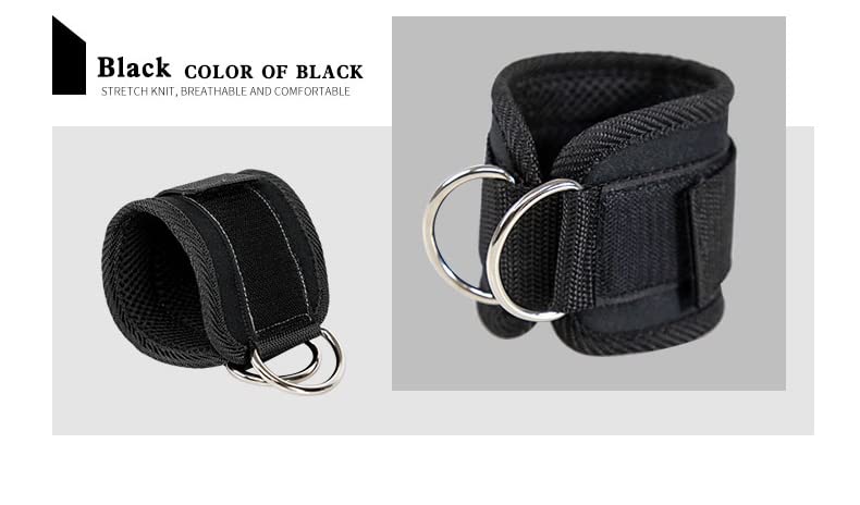 Thick Neoprene Ankle Strap for Cable Machine - Durable Workout Leg Strap with D-Ring for Home Gym, Weight Lifting & Strength Training | Perfect for Leg Exercises, Resistance Training & Fitness Routines