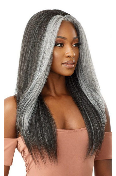 Outre Soft & Natural Lace Front Wig Neesha 203 - Breathable HD Lace Human Hair Wig for Black Women | Perfect for Daily Wear, Cosplay & Special Occasions