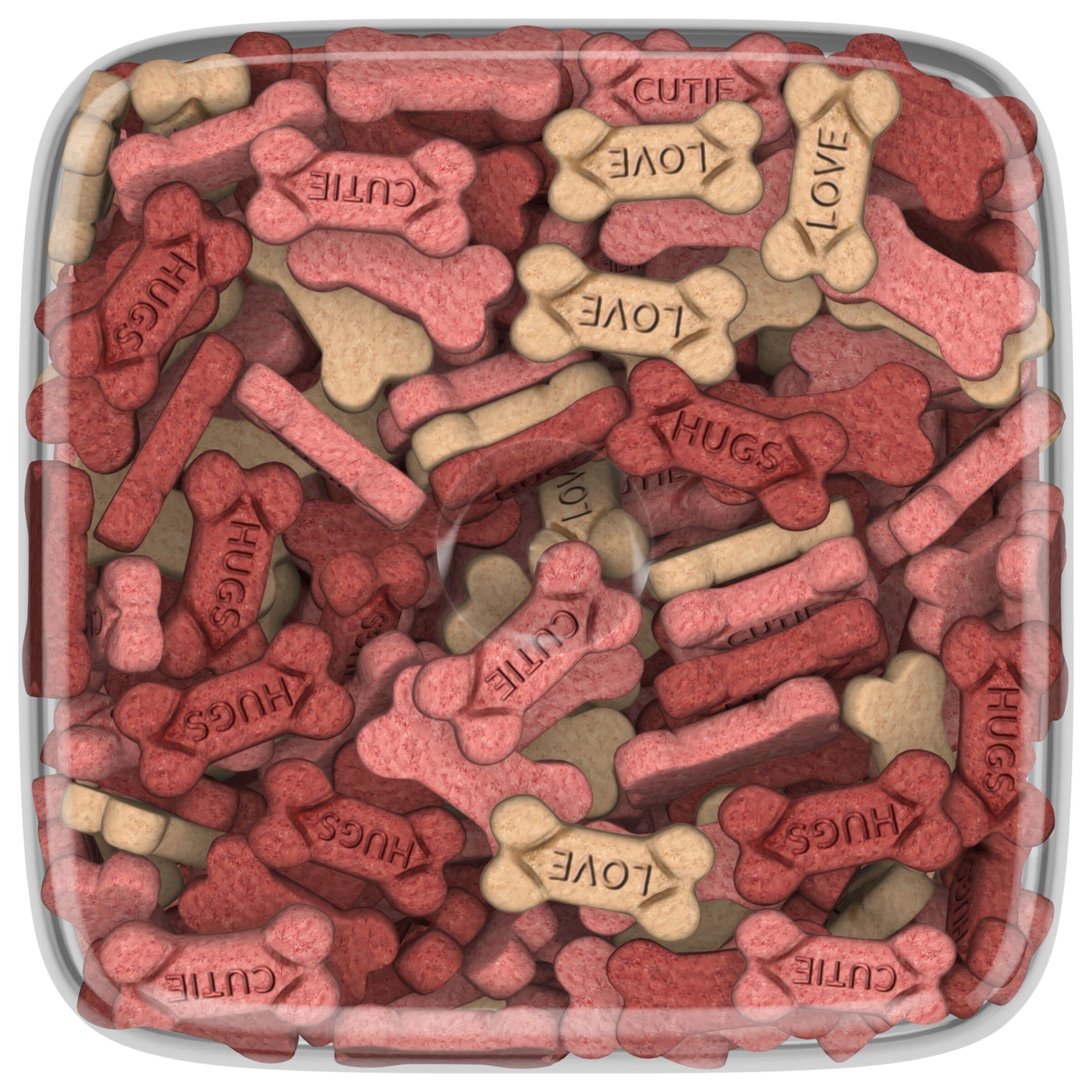 Milk-Bone Sweetheart Snacks Mini's Dog Treats - 25oz Canister (Pack of 6) | Crunchy & Delicious Training Rewards for Small & Medium Dogs | Perfect for Obedience Training, Positive Reinforcement & Daily Snacking