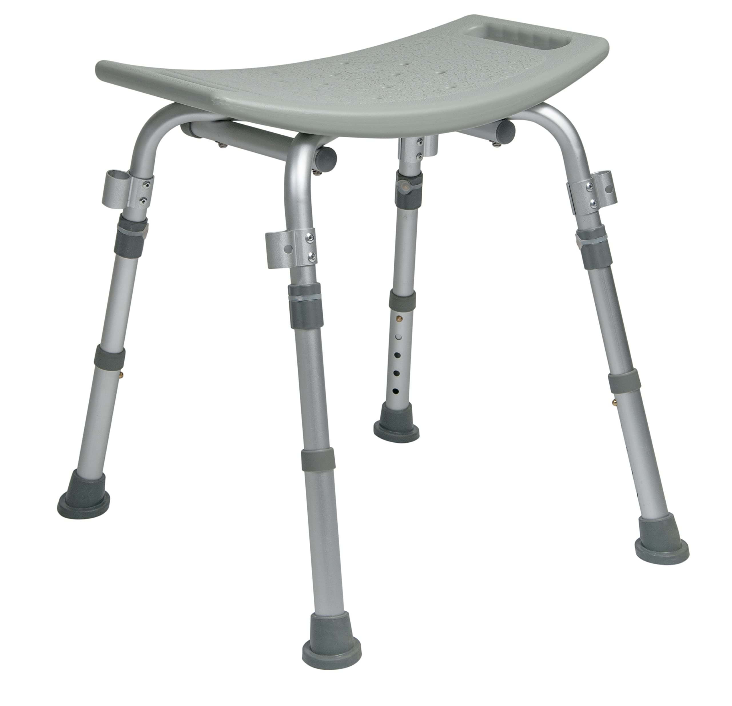 Graham-Field 7931RA Lumex Platinum Collection Bath Seat with Support Arms - Standard Grey Shower Chair for Adults (350 lbs Capacity) - Pack of 4 - Ideal for Elderly Care, Post-Surgery Recovery & Accessible Bathing