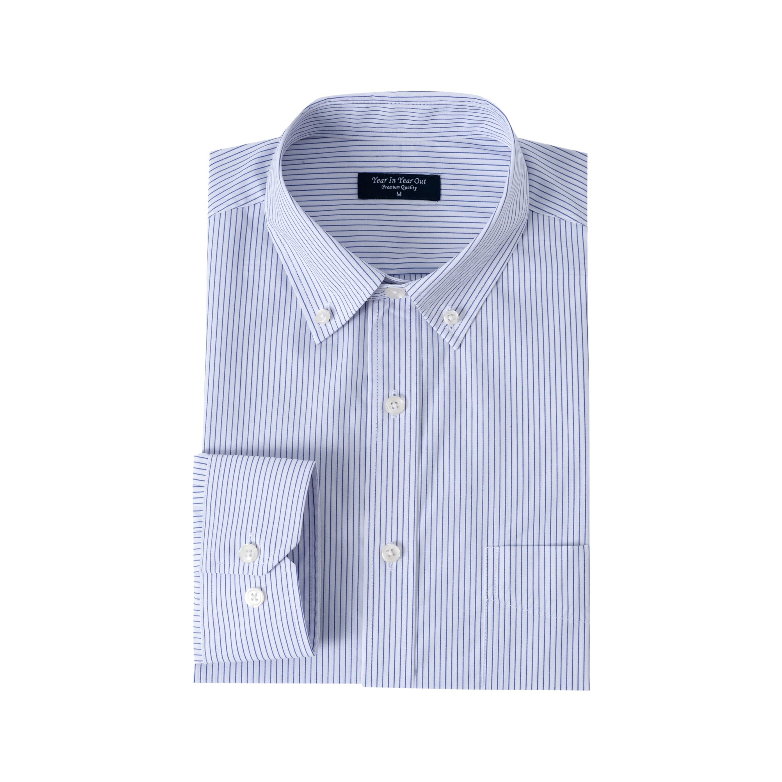Year In Year Out Men's Water & Stain Resistant Dress Shirts - Button Down Long Sleeve Formal Shirts (Big & Tall Sizes) - Perfect for Office Wear, Business Meetings & Special Occasions