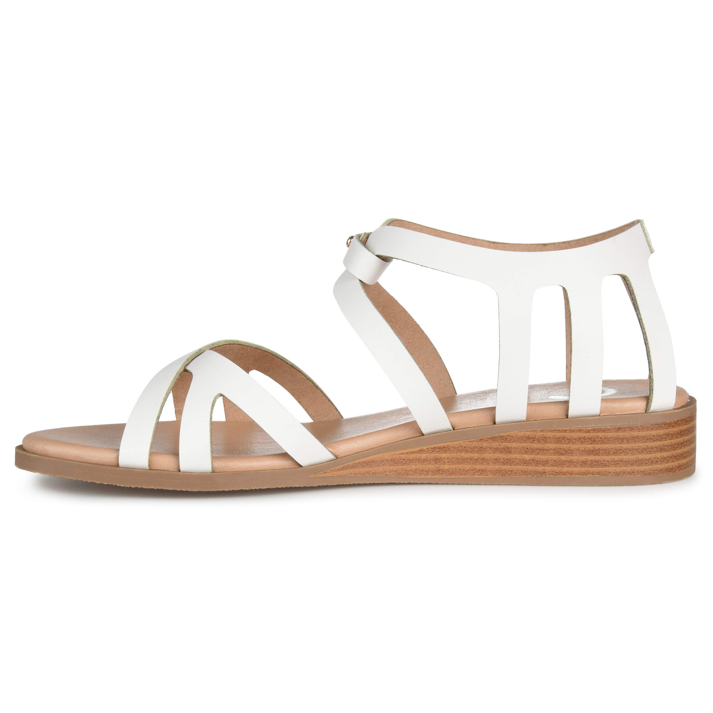 Journee Collection Women's Comfortable Flat Sandals - Casual Summer Shoes for Beach, Walking & Outdoor Activities