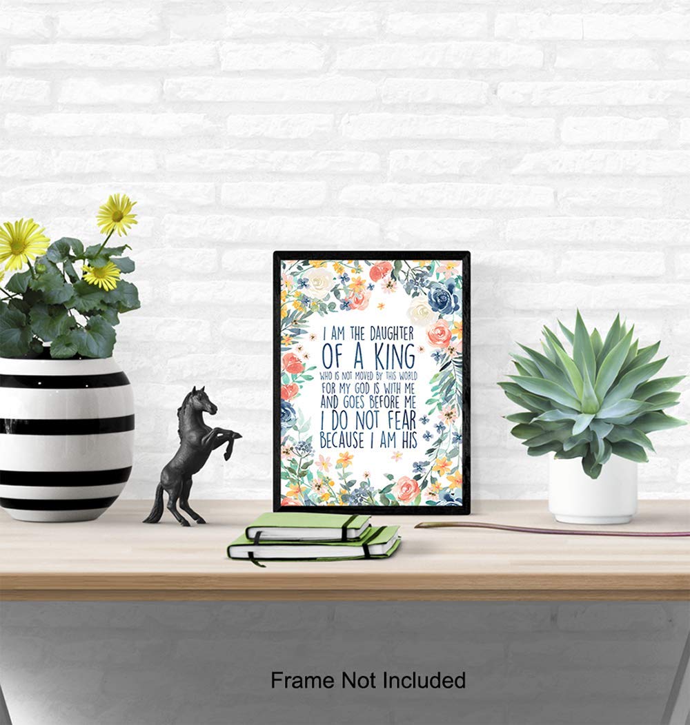 Inspirational Bible Verse Wall Art - Christian Home Decor for Bedroom & Gifts