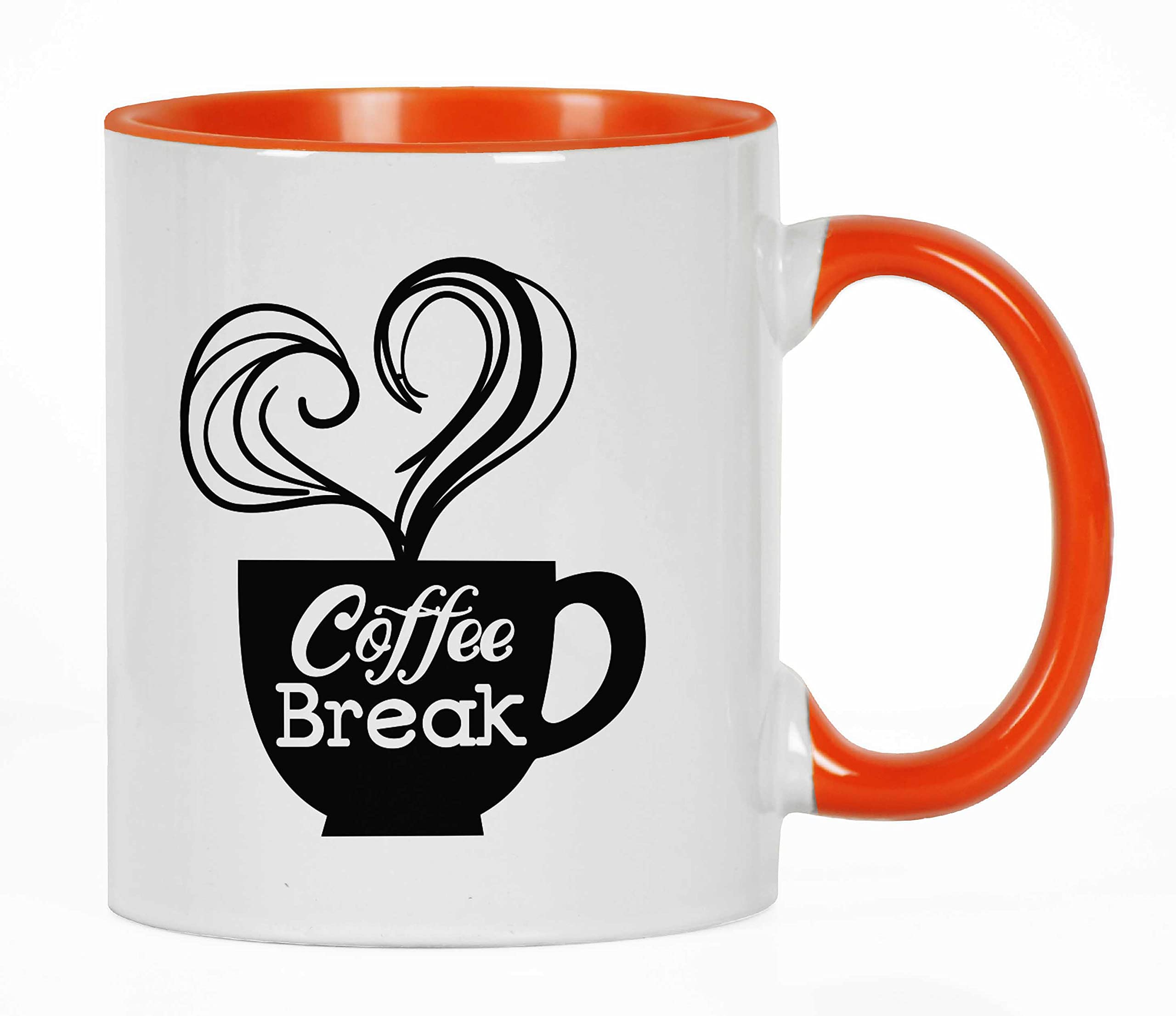 11 Oz Ceramic Coffee Mug - Perfect Gift for Coffee Lovers, Coworkers & Bosses - Durable Orange Coffee Cup for Office, Home & Daily Use