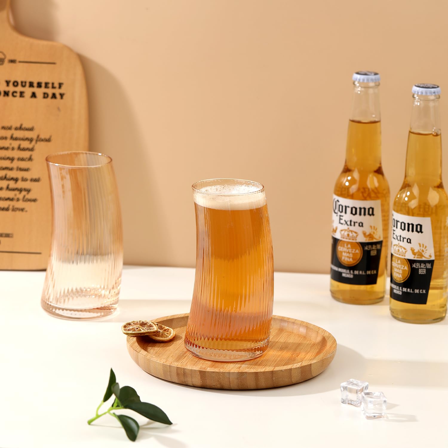 17.2oz Beer Glasses Set of 4 - Large Freezer-Safe Beer Mugs for Craft Beer, IPA & Pilsner - Unique Pub Drinking Glasses - Perfect Gift for Mother's Day, Father's Day & Beer Lovers - Great for Home Bars, Parties & Outdoor Gatherings