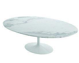 Eero Saarinen Tulip Table - 43 x 71 Inch Oval Dining Table | Mid-Century Modern Design for Home, Restaurant & Office Use
