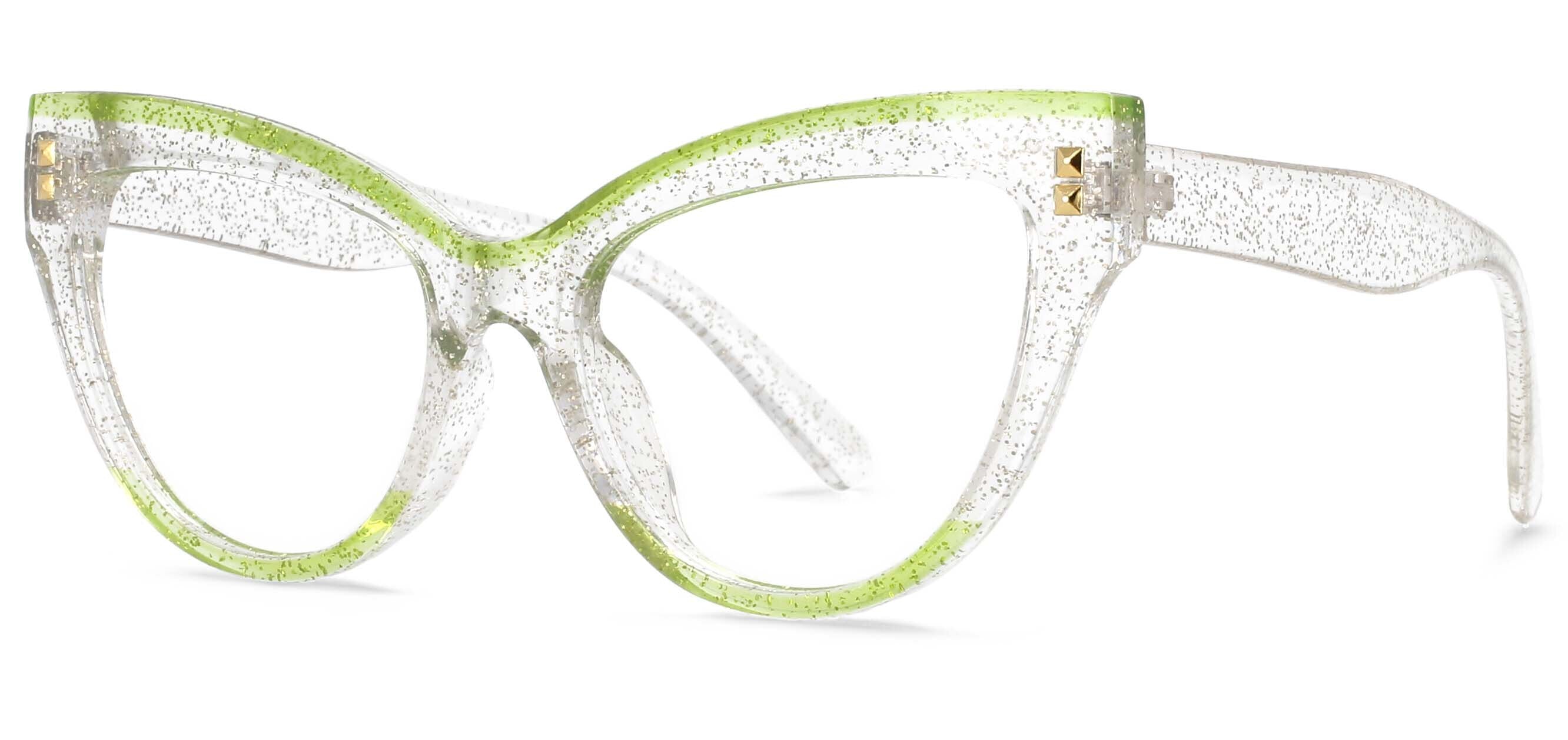 CCspace Women's Full Rim Big Cat Eye Acetate Eyeglasses S55337 - Stylish Retro Glasses for Women, Fashionable Reading Glasses & Computer Glasses for Work, Office, and Daily Wear