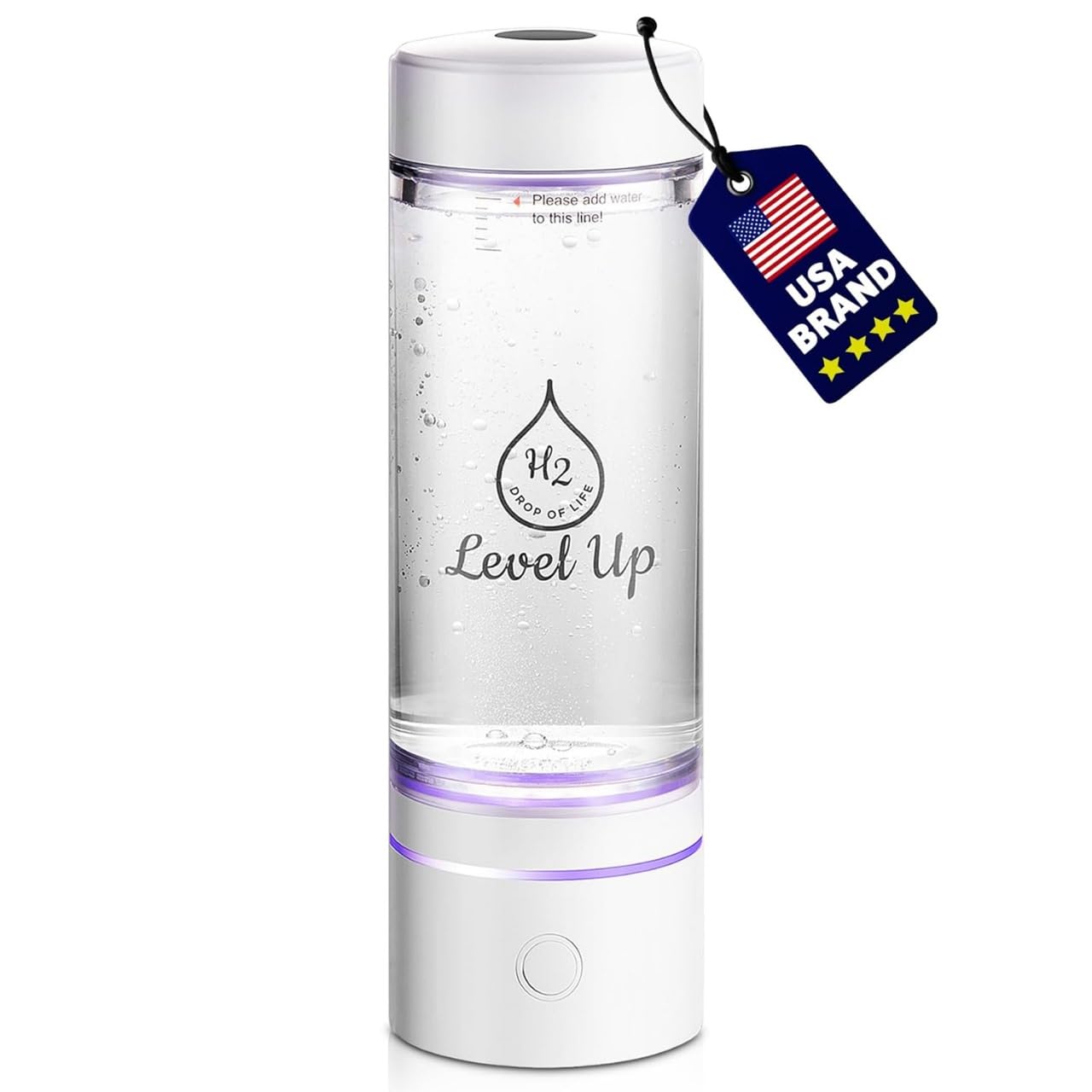 Premium Hydrogen Water Bottle Generator - 4000 PPB SPE PEM Technology by DuPont - Portable Hydrogen Infuser for Health & Wellness - Perfect for Travel, Gym, and Daily Hydration