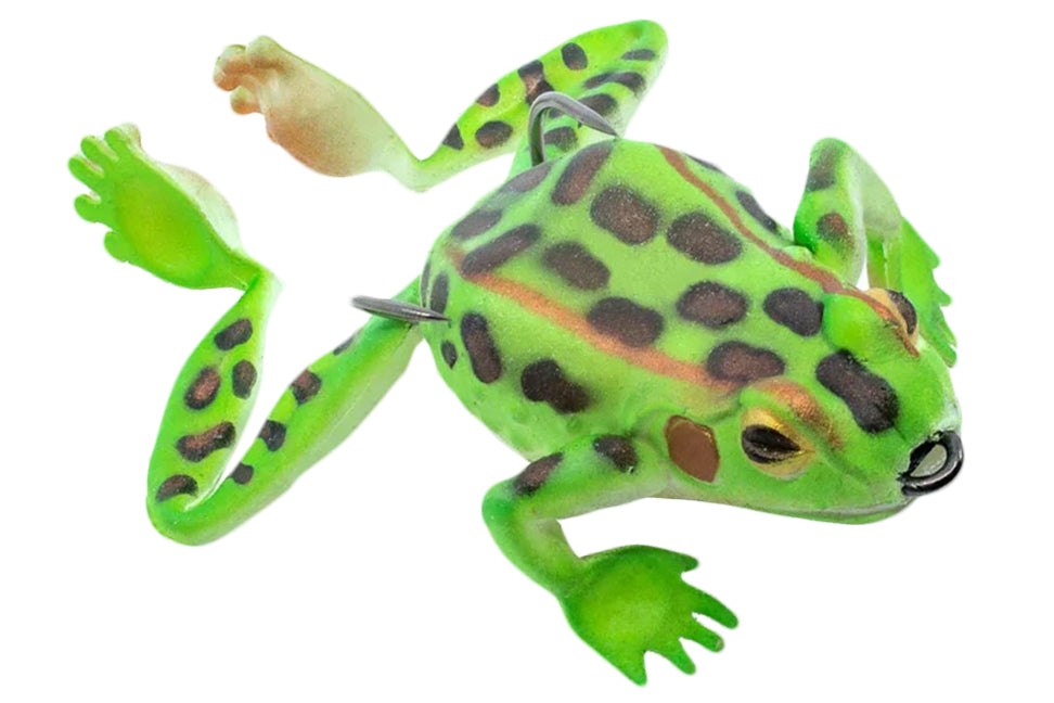 Chasebaits Bobbin' Frog Topwater Fishing Lure - Realistic Frog Bait for Bass, Pike & Musky - Perfect for Freshwater & Pond Fishing
