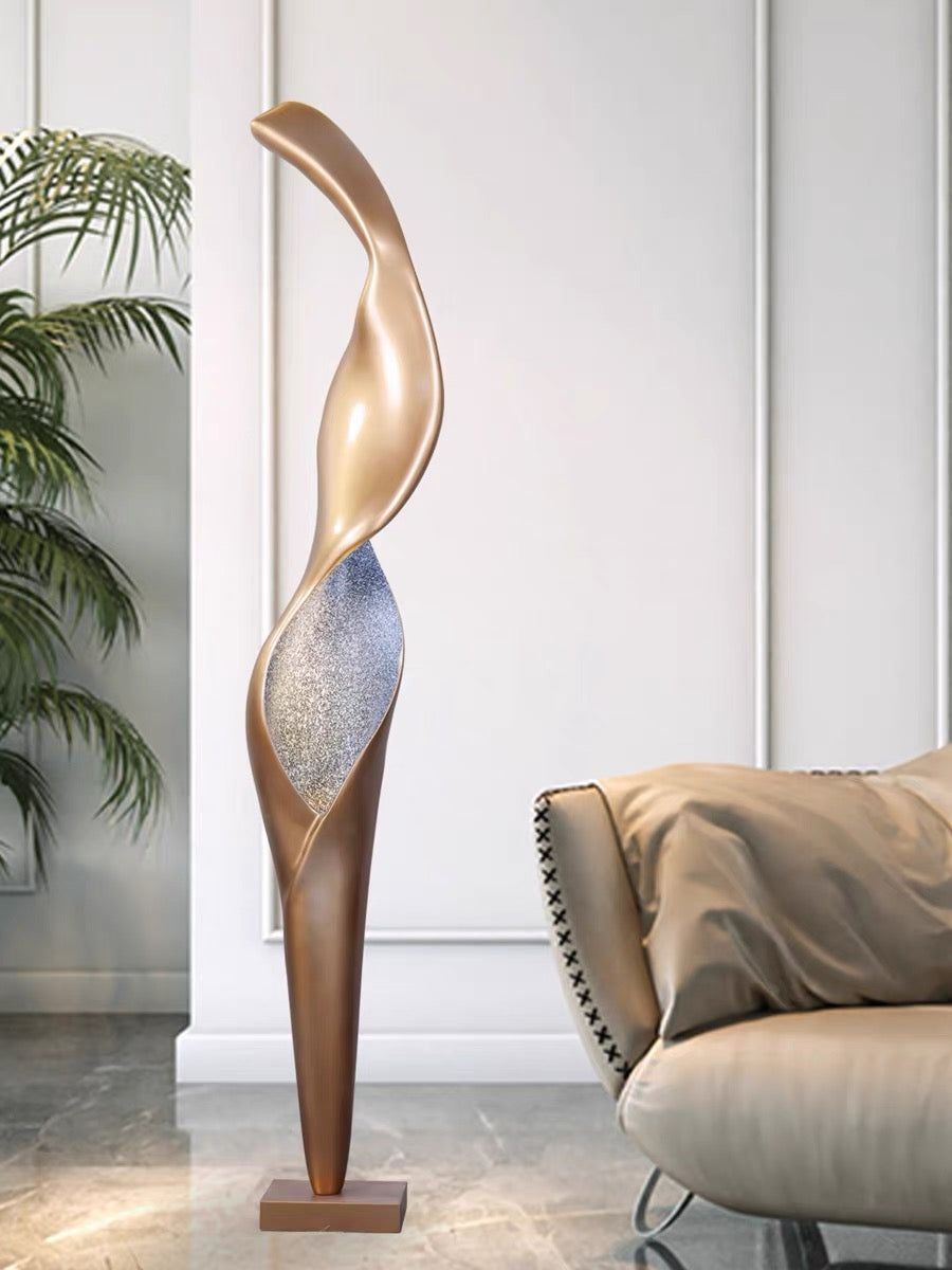 Modern Art Design Torch Floor Lamp - Elegant LED Standing Light for Living Room, Bedroom & Office Decor - Perfect for Ambient Lighting & Stylish Home Interiors
