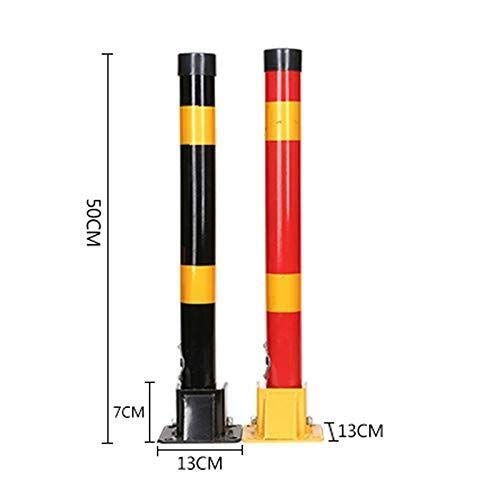 Parking Lock & Barrier Post - 13x13x50cm Black Bollard for Car Parking, Garage Security & Driveway Protection - Durable Crash Barrier with Key for Vehicle Safety & Traffic Control
