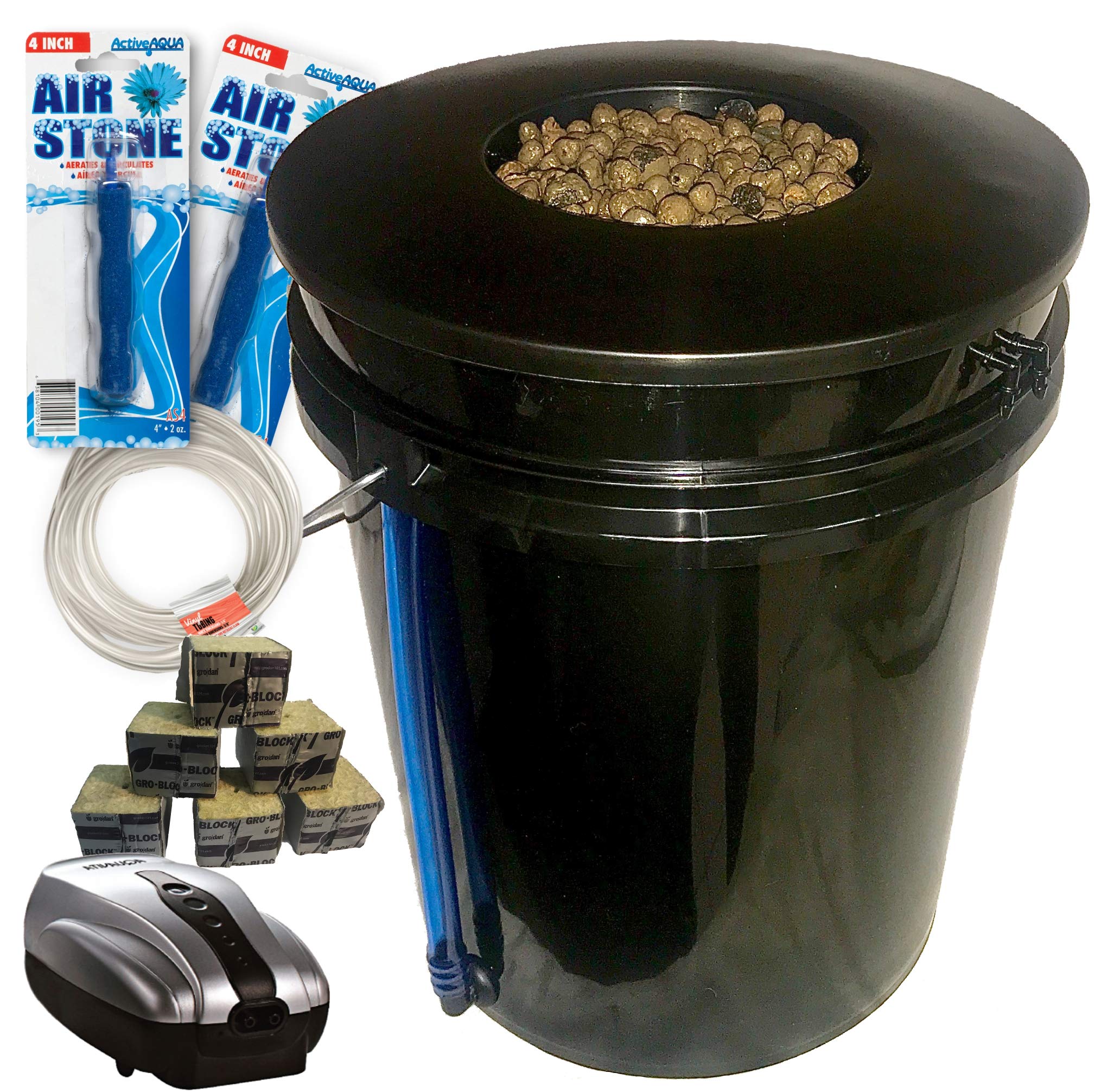 Atwater Hydropod 5 Gallon DWC Deep Water Culture System Kit - Bubble Bucket Hydroponic Garden for Indoor Plants - Perfect for Lettuce, Herbs & Vegetables Growing Without Nutrients