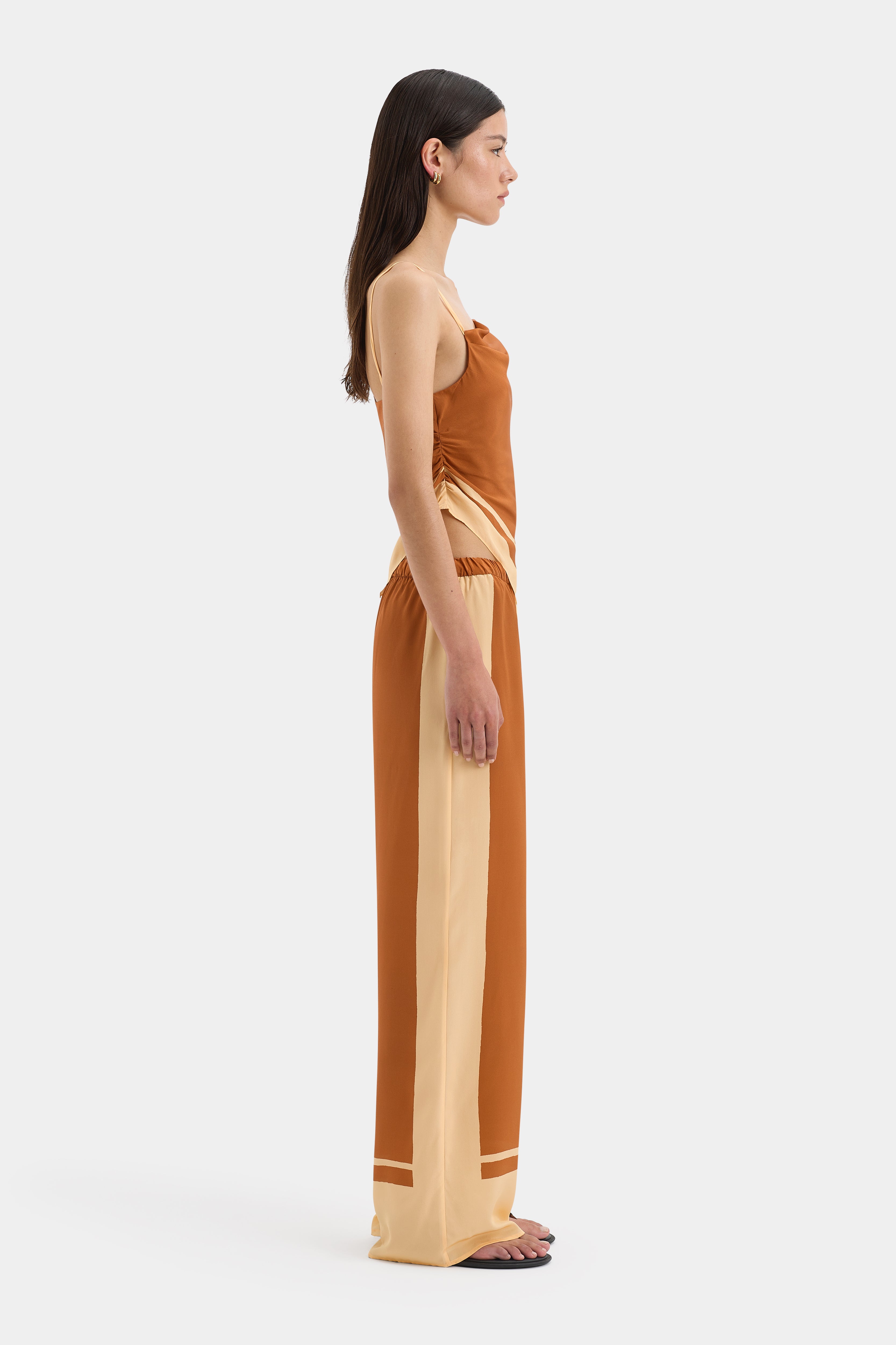 Soma Women's Rust-Colored Pants - Comfortable Stretch Fabric for Casual Wear & Everyday Outfits