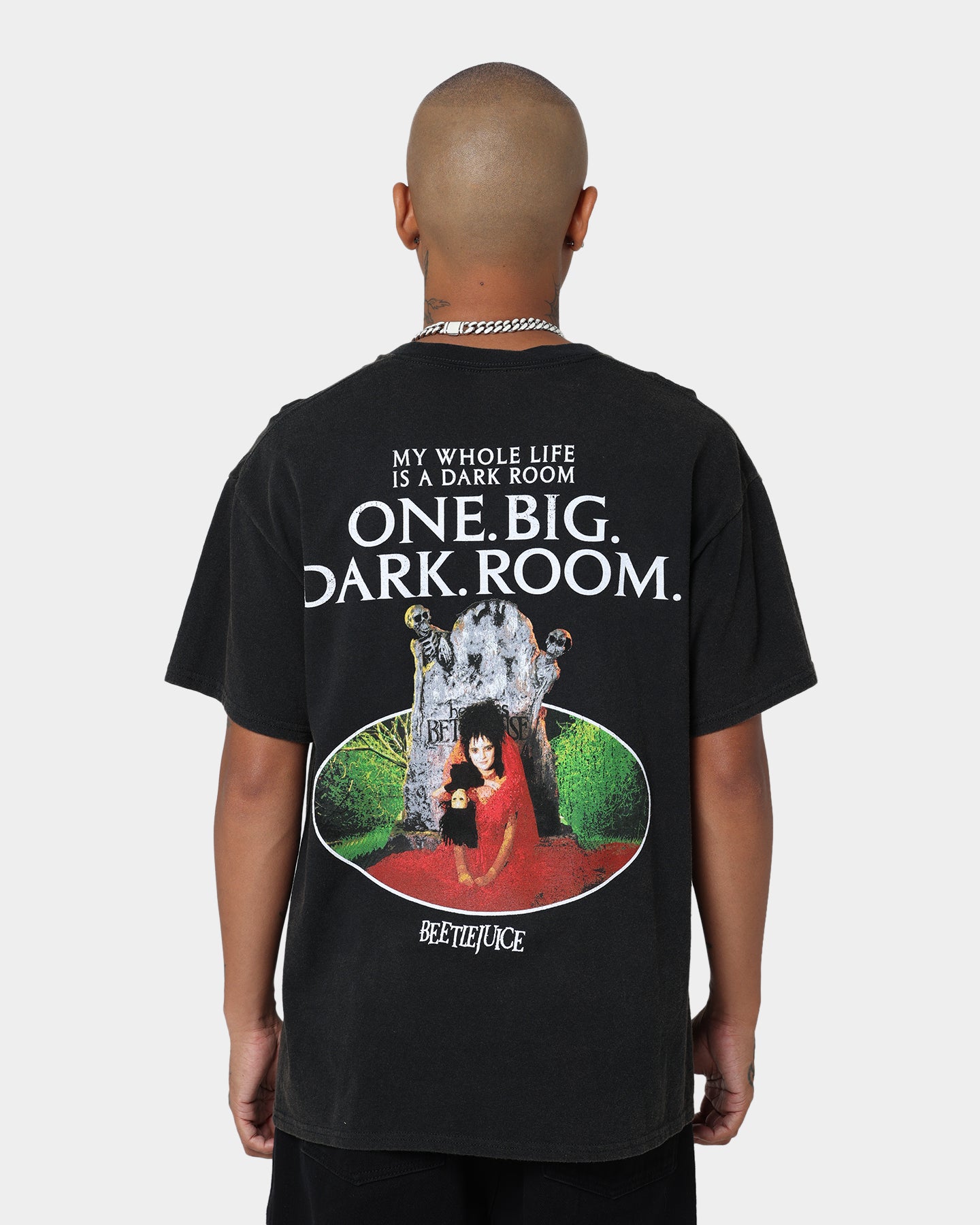 American Thrift X Beetlejuice Lydia Vintage T-Shirt - Black Retro Graphic Tee for Movie Fans & 90s Fashion Lovers | Perfect for Cosplay, Halloween & Casual Wear