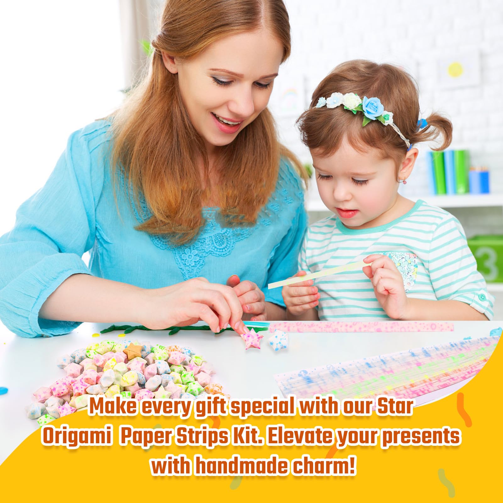 Luminous Star Origami Paper Strips Kit - 210 Sheets with 12 Zodiac Signs for DIY Lucky Star Crafting | Perfect for Gift Giving, Home Decor & Stress Relief
