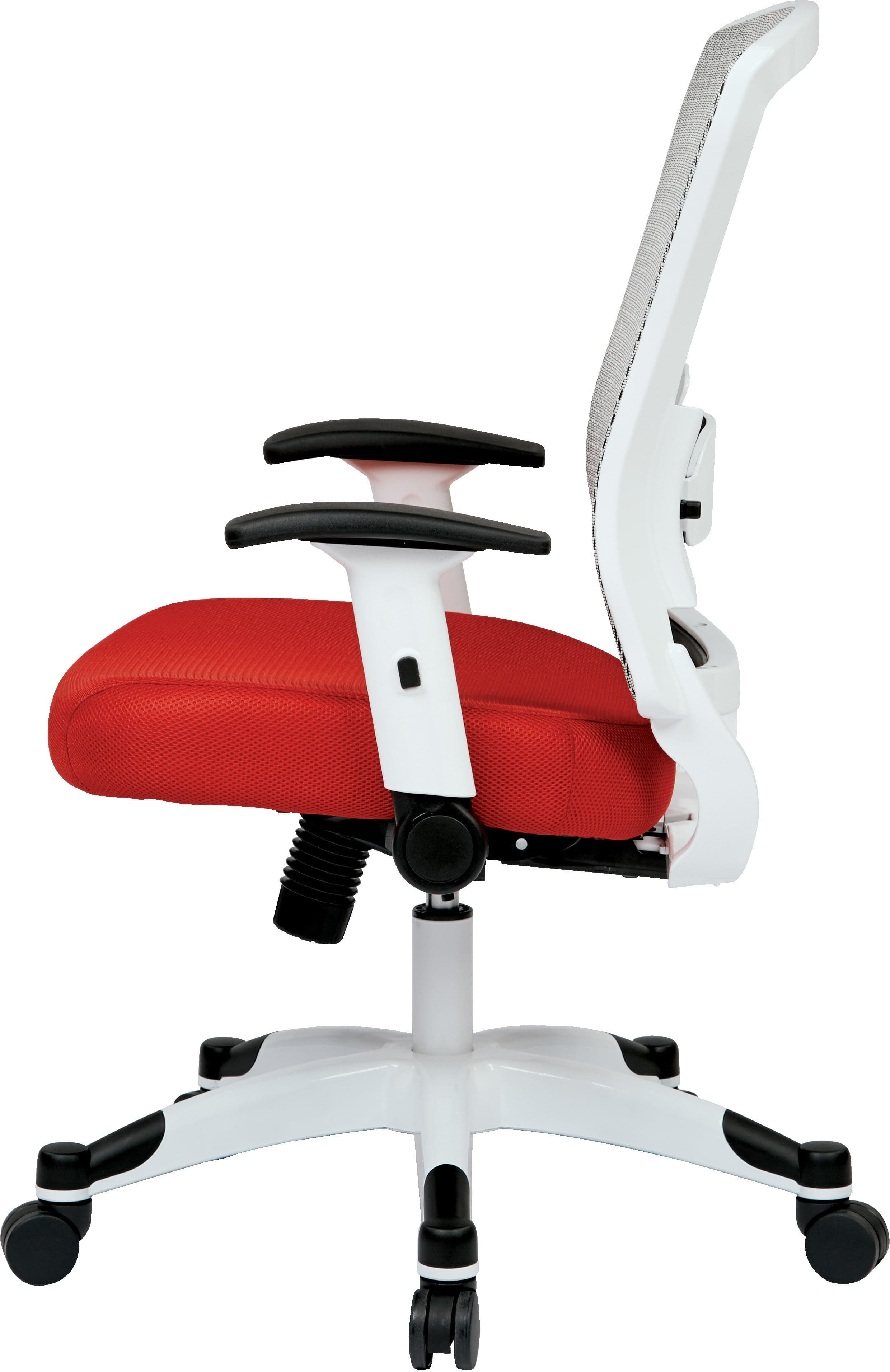 Office Star White Frame Managers Chair - Ergonomic Mesh Back, Adjustable Height, Fun Colors (317W W1C1F2W) - Perfect for Home Office, Conference Rooms & Executive Workspaces
