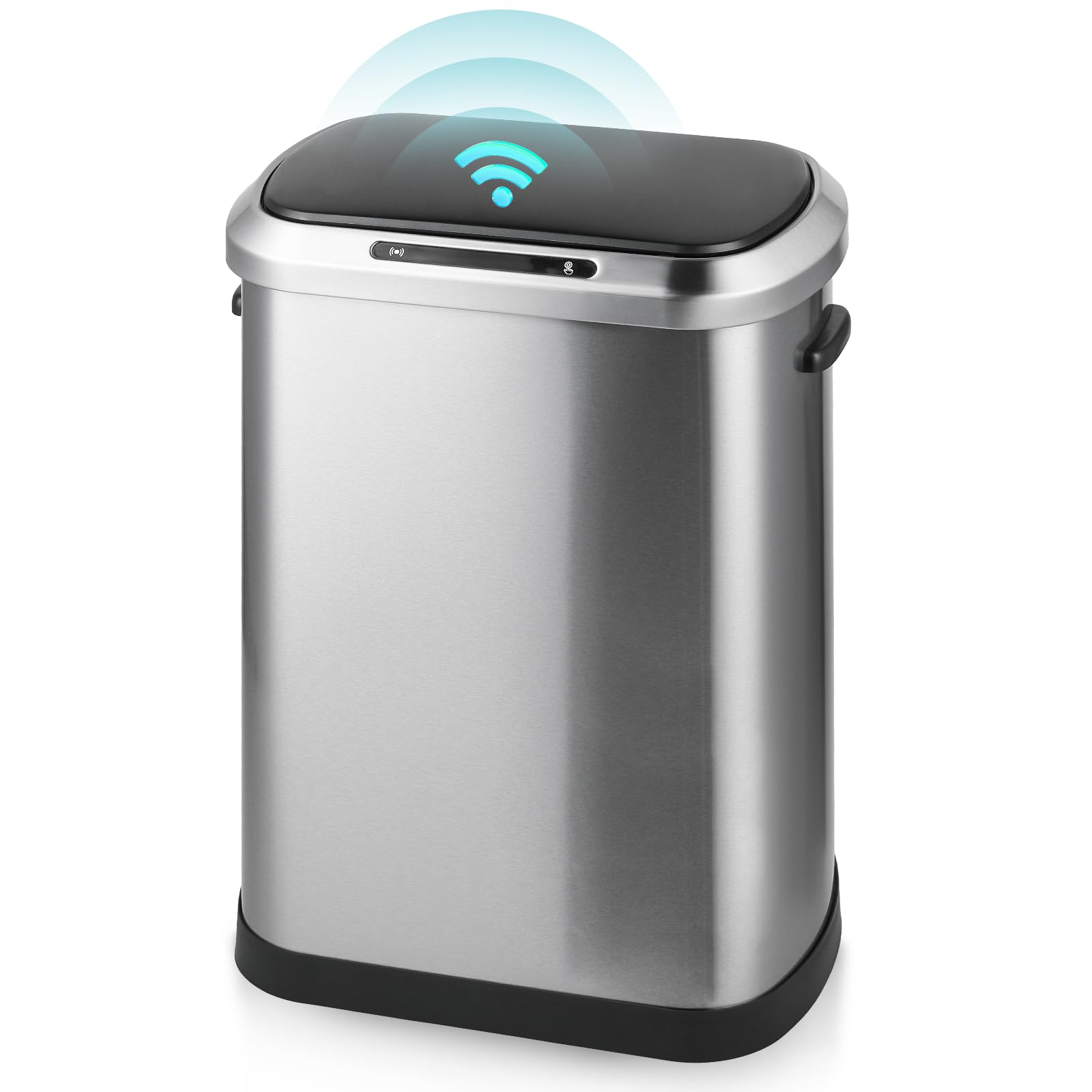 Automatic Motion Sensor Trash Can - 13 Gallon/50L Smart Garbage Bin with Lid, Stainless Steel Waste Container for Kitchen, Bathroom, Office, Living Room & Bedroom | Hands-Free Operation, Hygienic Disposal Solution for Home & Commercial Spaces