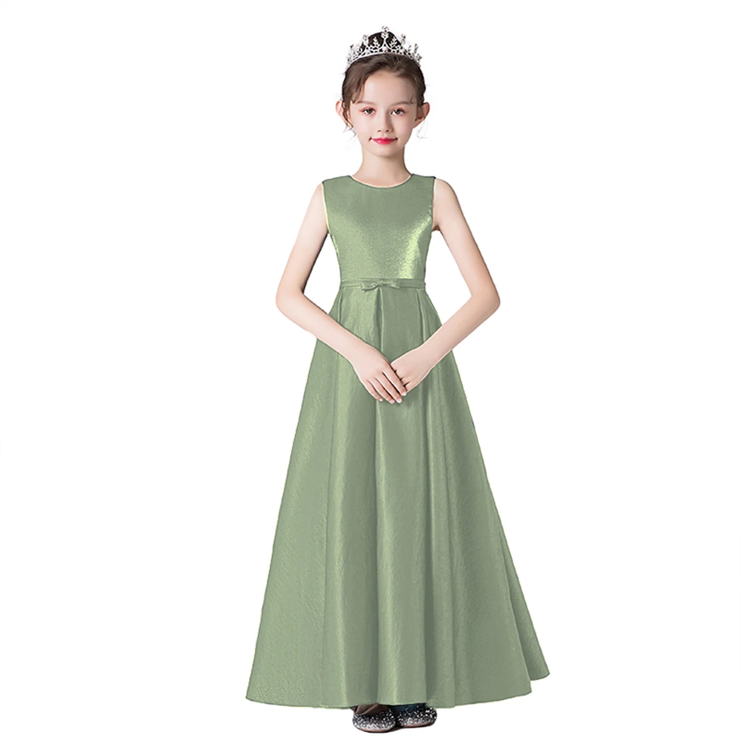 Elegant Christmas Dress for Girls - Long Sleeve Formal Gown for Banquet, Concert, Wedding & Party | Holiday Celebration & Special Occasions