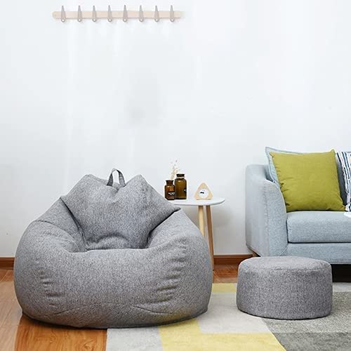 Comfy Bean Bag Chair for Adults - Indoor & Outdoor Floor Recliner with Washable Cover - Perfect for Living Room, Bedroom, Patio, and Dorm Relaxation