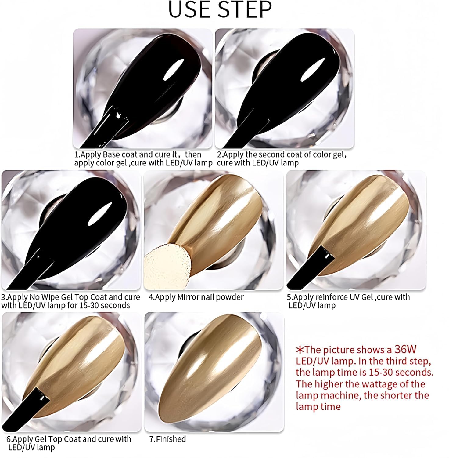 Sminakh 1 Pack Chrome Nail Powder Set - Metallic Mirror Effect Nail Art Powder for Glitter & Shine | Multicolor Chrome Nail Polish for Salon & DIY Manicures at Home