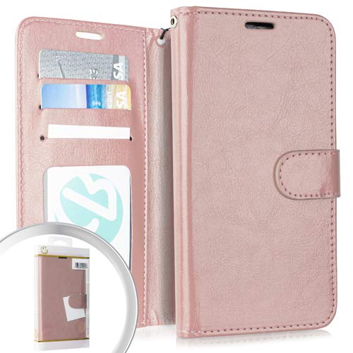 Motorola Moto G Stylus Wallet Case with Card Holder - Rose Gold | Slim Protective Phone Cover for Everyday Use & Business Travel