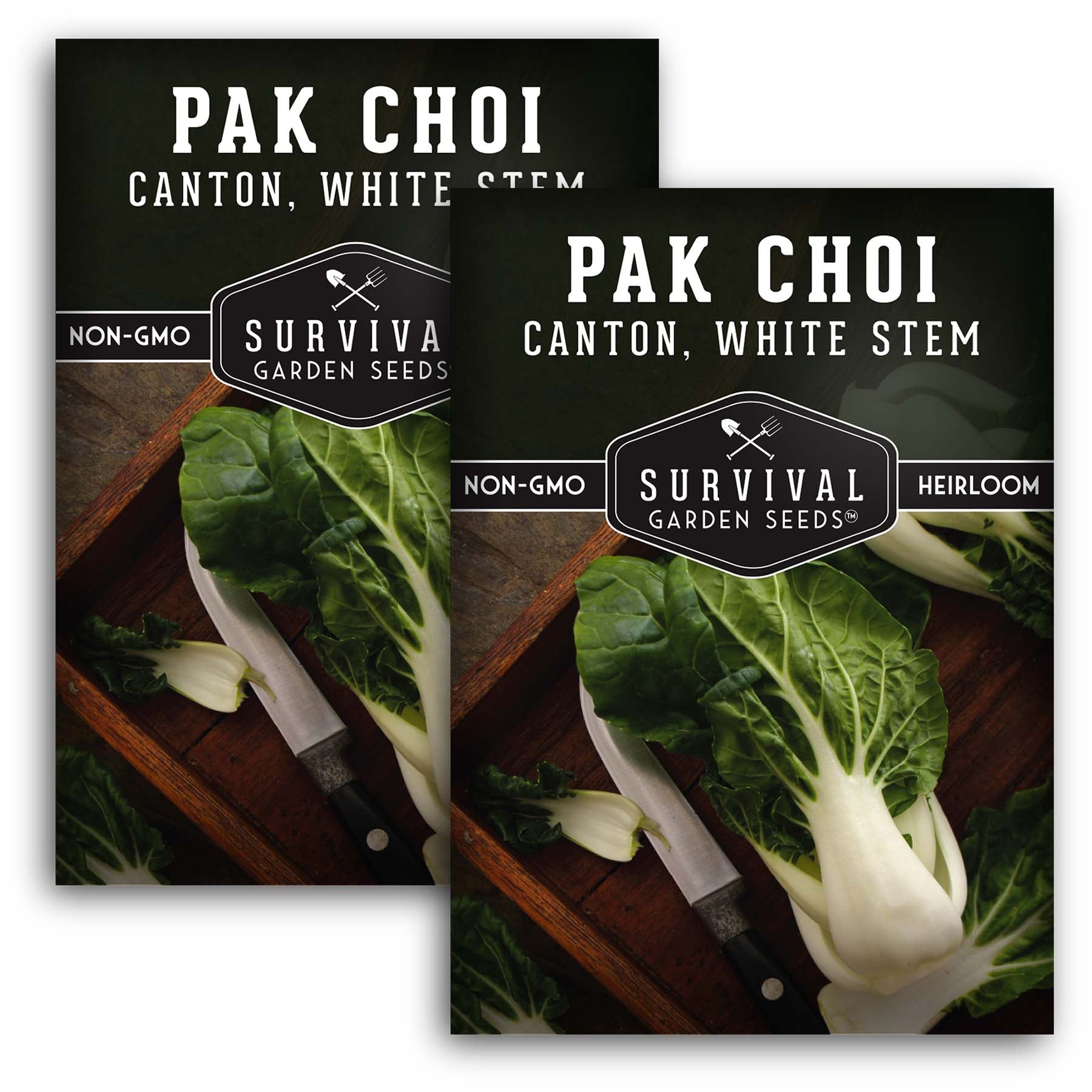 Organic Canton White Stem Pak Choi (Bok Choy) Seeds - Non-GMO, Heirloom, High Germination Rate - Perfect for Home Gardening, Asian Cuisine & Healthy Eating