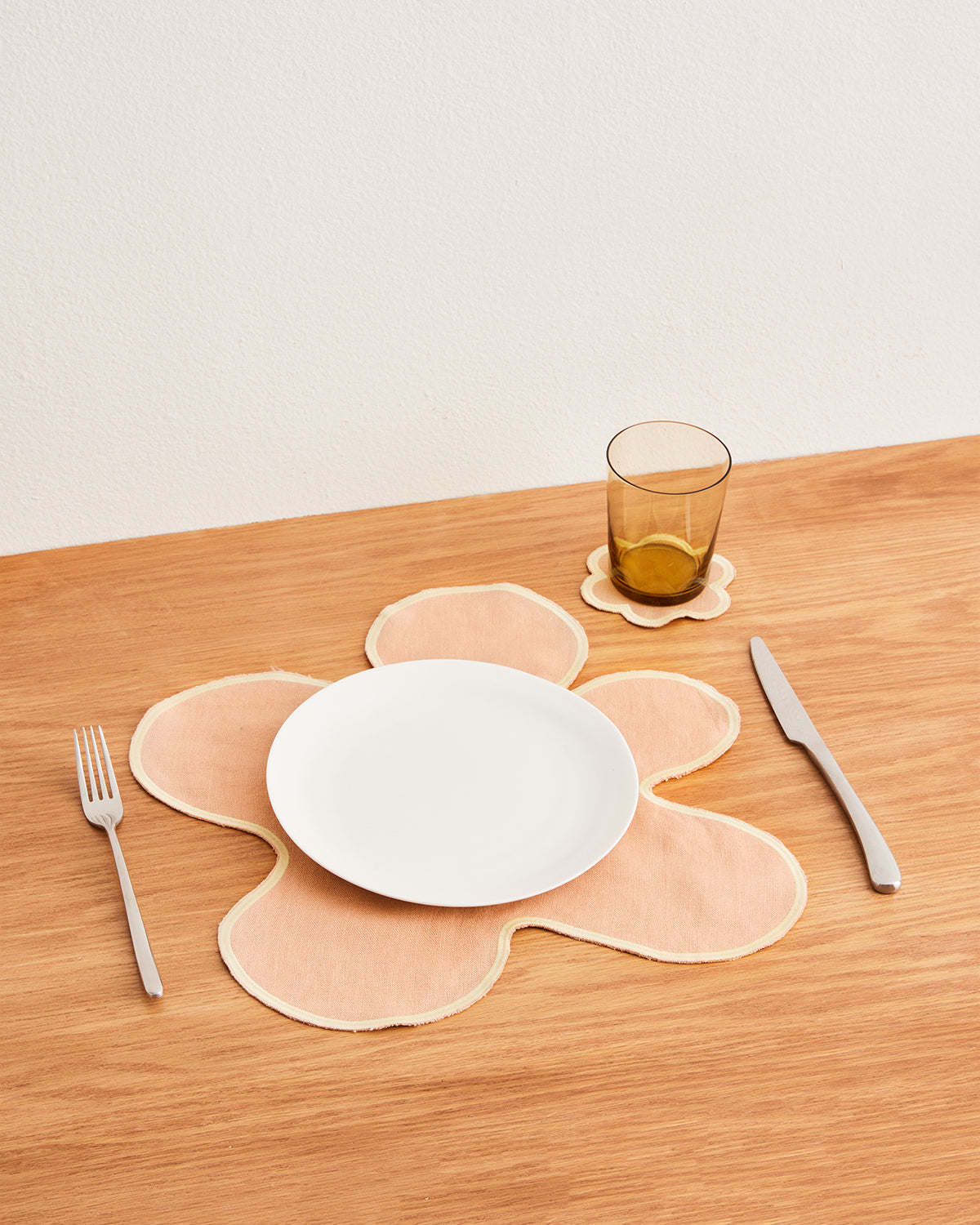 Premium 100% French Flax Linen Placemats Set of 4 - Terracotta & Limoncello Colors - Elegant Table Setting for Dining Room, Kitchen, or Outdoor Entertaining