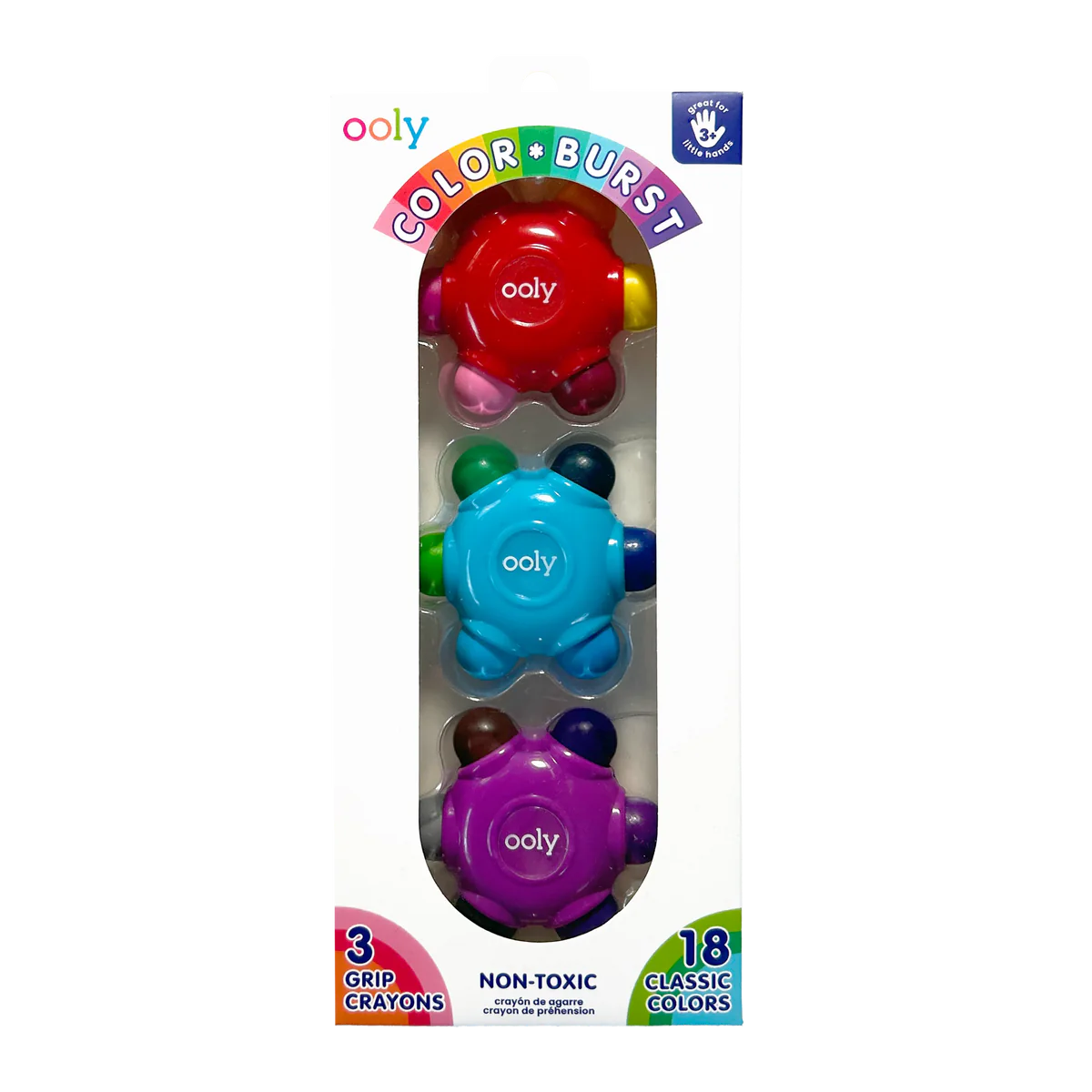 Vibrant Color Burst Easy Grip Crayons for Kids - Non-Toxic Washable Art Supplies for Toddlers & Preschoolers - Perfect for Drawing, Coloring Books & Classroom Activities