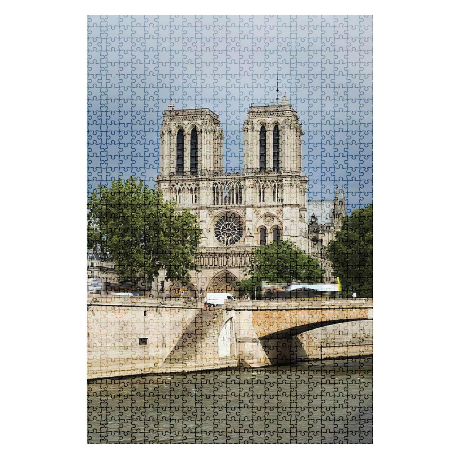 1000-Piece Wooden Jigsaw Puzzle - Notre Dame de Paris Cathedral France - Challenging DIY Puzzle for Adults & Kids - Educational Brain Teaser Game - Home Decor Gift for Puzzle Lovers (Perfect for Family Game Night, Classroom Activities, and Stress Relief)