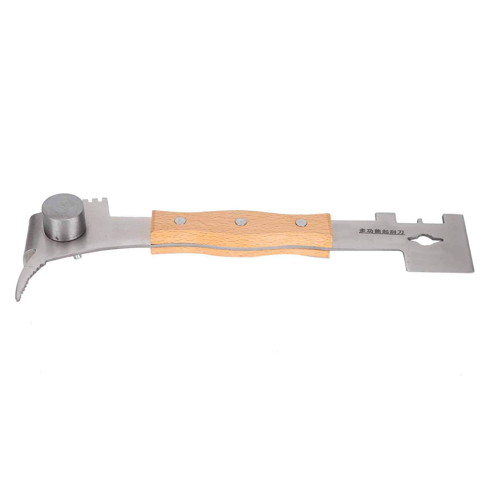 TOPINCN Stainless Steel Beekeeping Frame Lifter Scraper - Multifunctional Bee Tool with Ergonomic Wooden Handle for Hive Maintenance | Beekeepers Supplies & Equipment for Honey Harvesting & Hive Cleaning