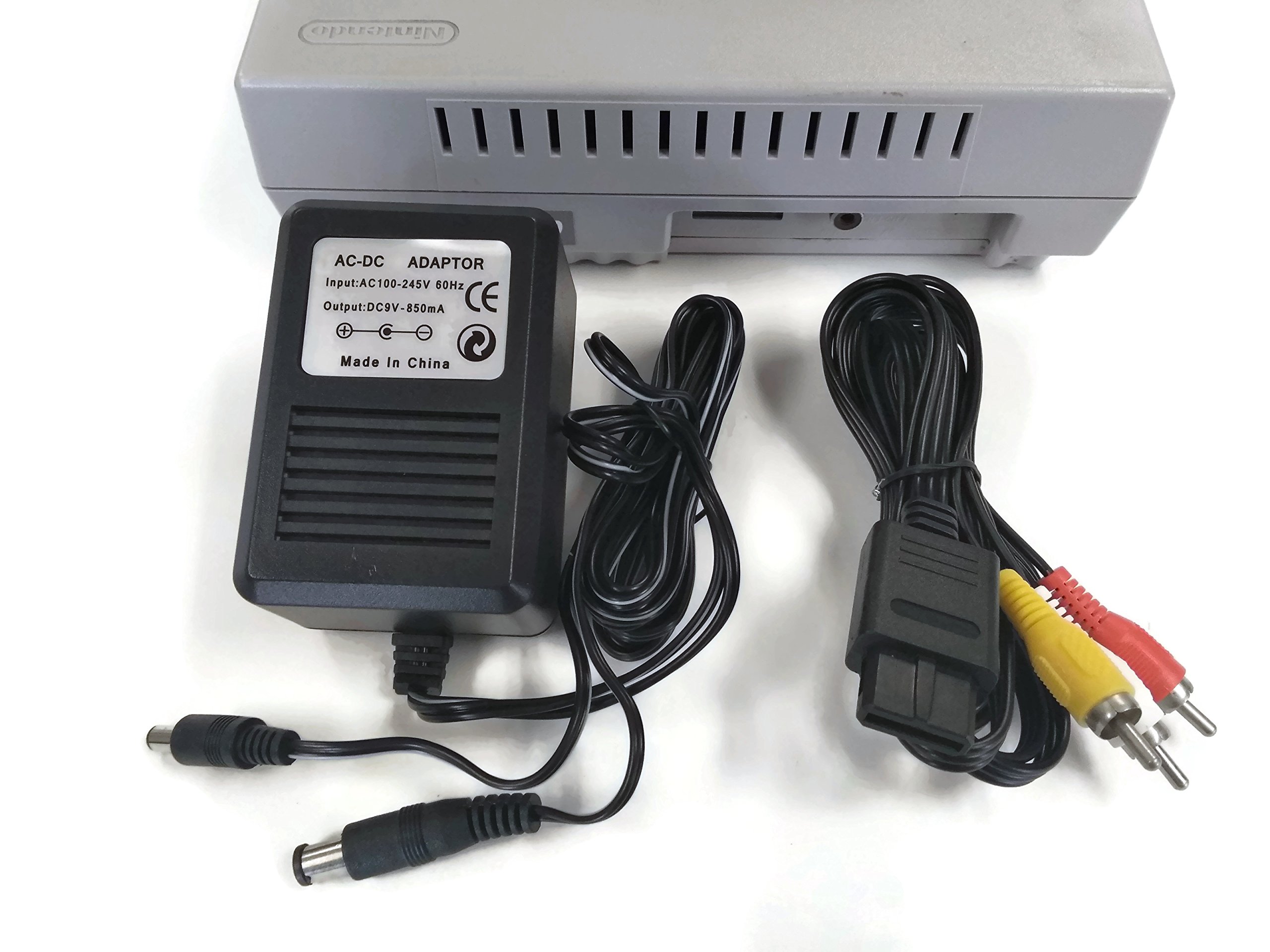 Original SNES AC Adapter & AV Cable with 2 Controllers - Compatible with Super Nintendo Entertainment System - Perfect for Retro Gaming & Console Setup