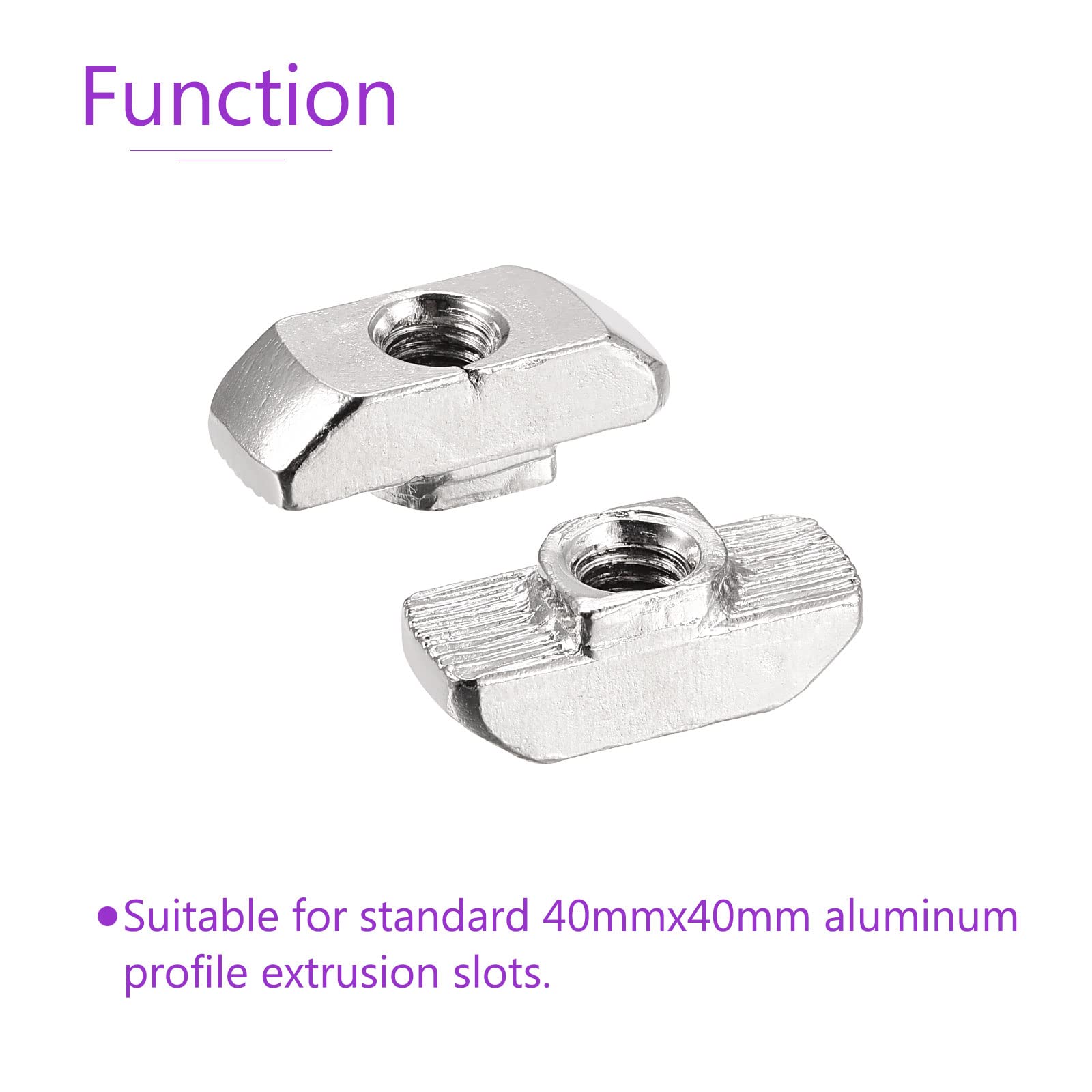DMiotech 30 Pack 4040 Series M6 Half Round Sliding T-Slot Nuts - Aluminum Extrusion Profile T-Nuts for 3D Printer, CNC Machine & DIY Projects | Perfect for Frame Building & Structural Assembly