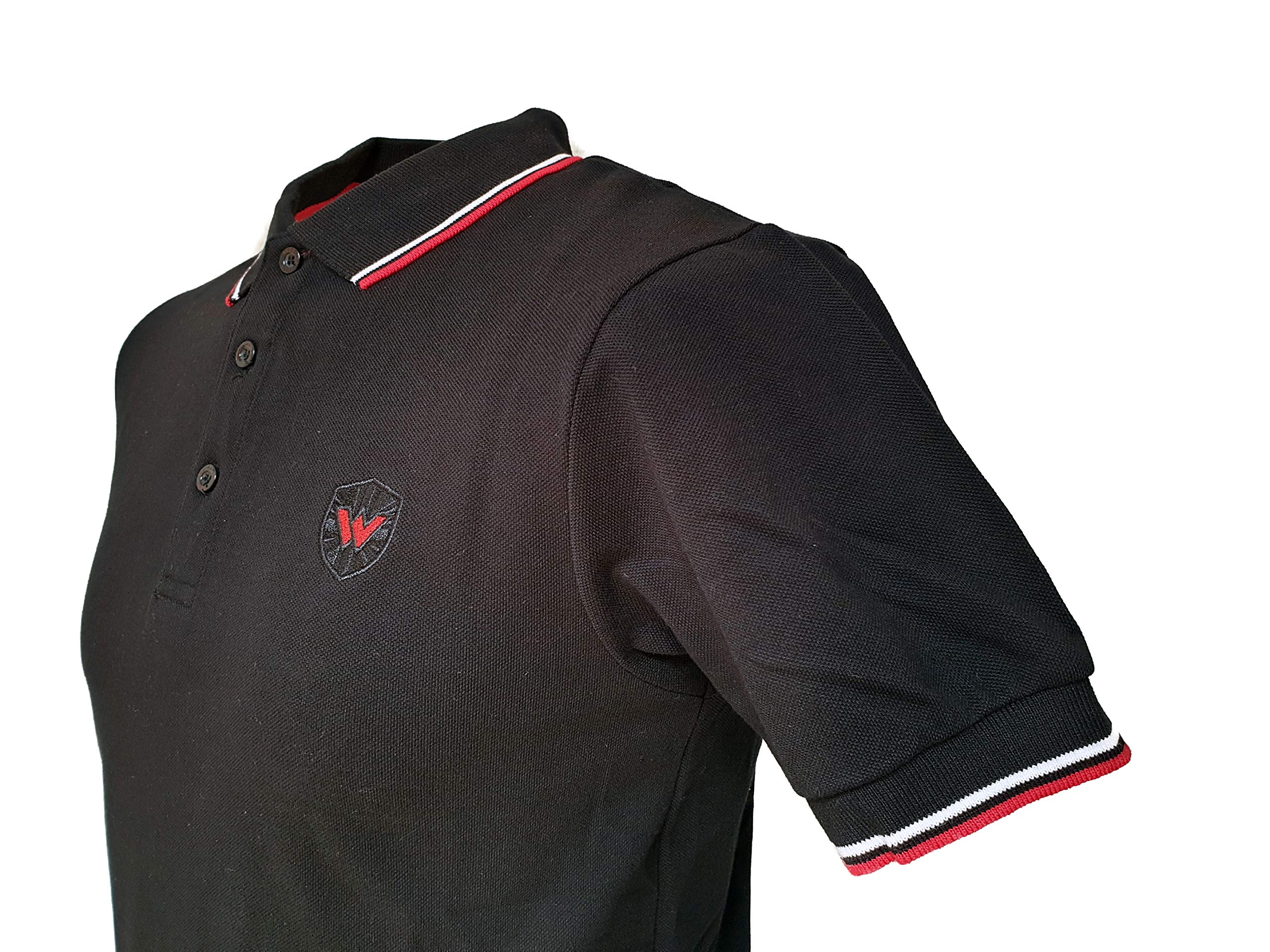 Warrior Clothing England Men's Slim-Fit Pique Polo Shirt - Burgundy Oxblood Skin Mod Punk Style | Casual & Business Wear for Men