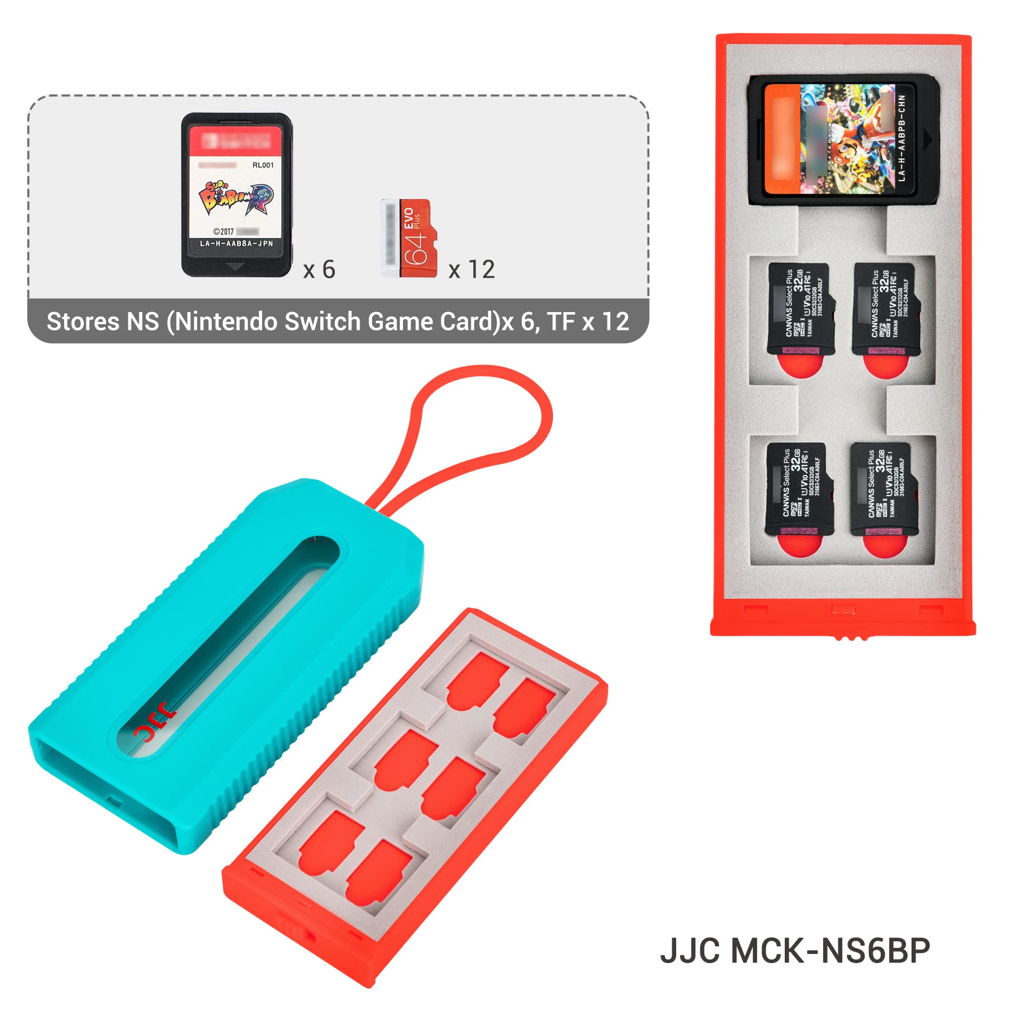 Nintendo Switch Game Card Holder - Waterproof & Shockproof Storage Case for 6 Switch Games & 12 Micro SD Cards | Compatible with Nintendo Switch/PS Vita | Perfect for Travel & Gaming Organization
