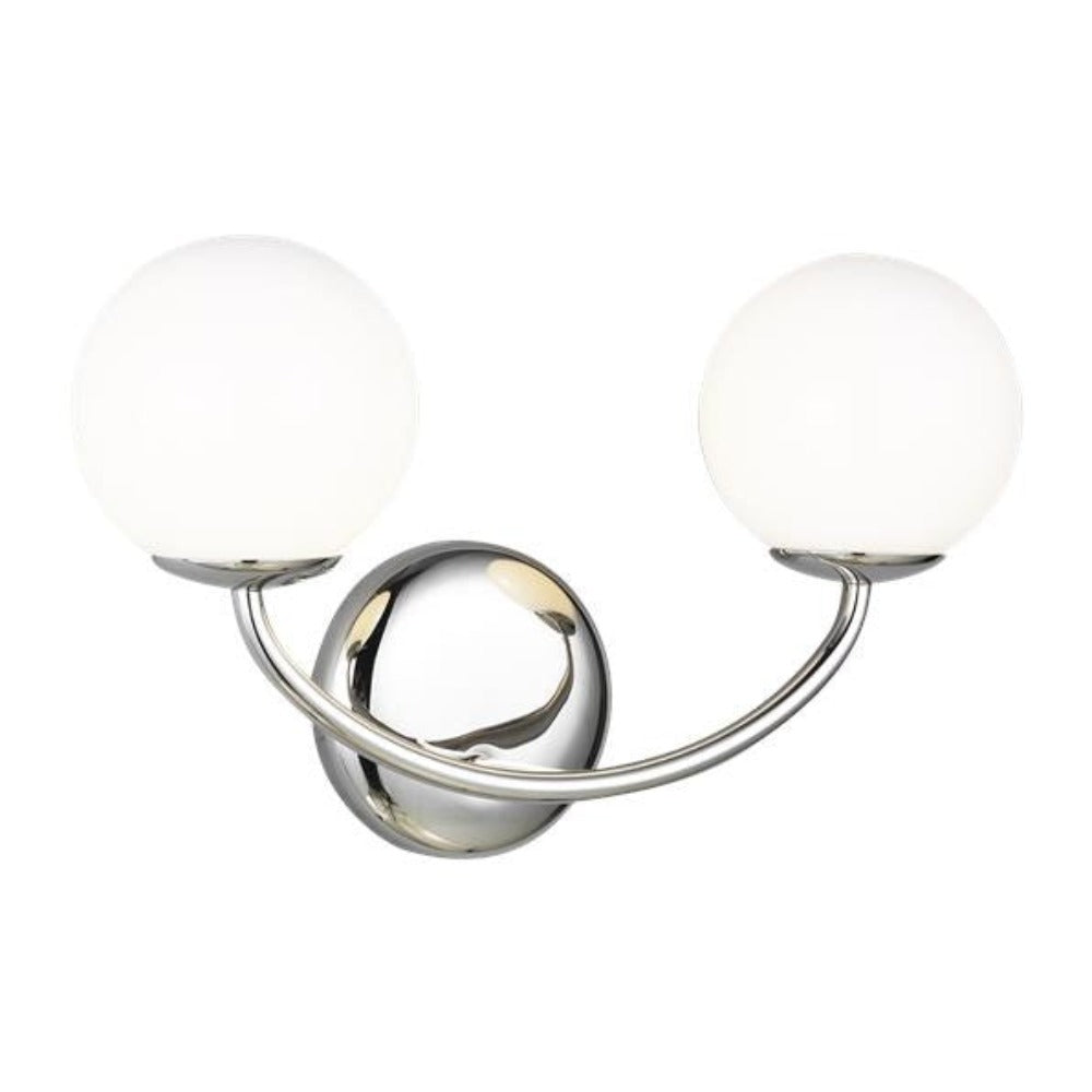 Silvana Two-Light Vanity Light Fixture - Modern Bathroom Sconce with Clear Glass Shades for Bedroom & Powder Room Lighting - Perfect for Makeup Mirror Illumination and Wall Decor