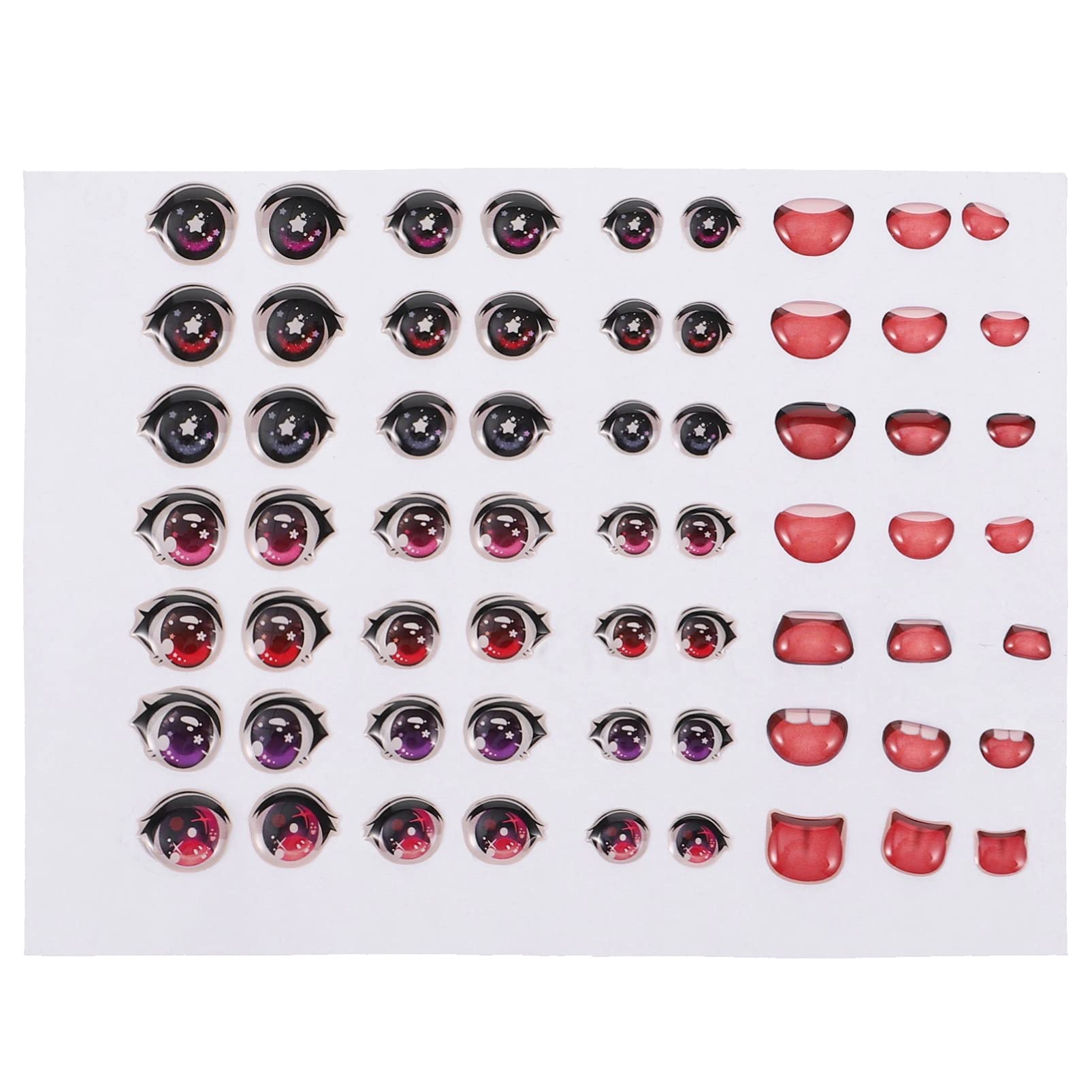 Healifty DIY Doll Making Kit - Self-Adhesive Mixed Googly Wiggle Eyes & Mouth Stickers for Stuffed Animals, Cartoon Toys - Perfect for Crafting, Scrapbooking & DIY Doll Accessories