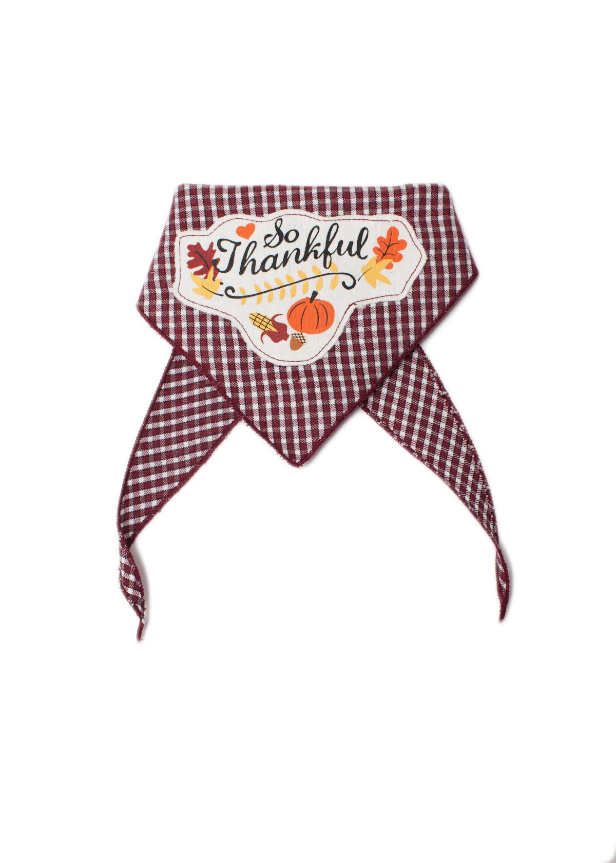 Thanksgiving Dog Bandanas for Medium to Large Dogs - 100% Cotton Pet Bandana with Thankful Print - Perfect for Holiday Photos, Family Gatherings & Autumn Walks