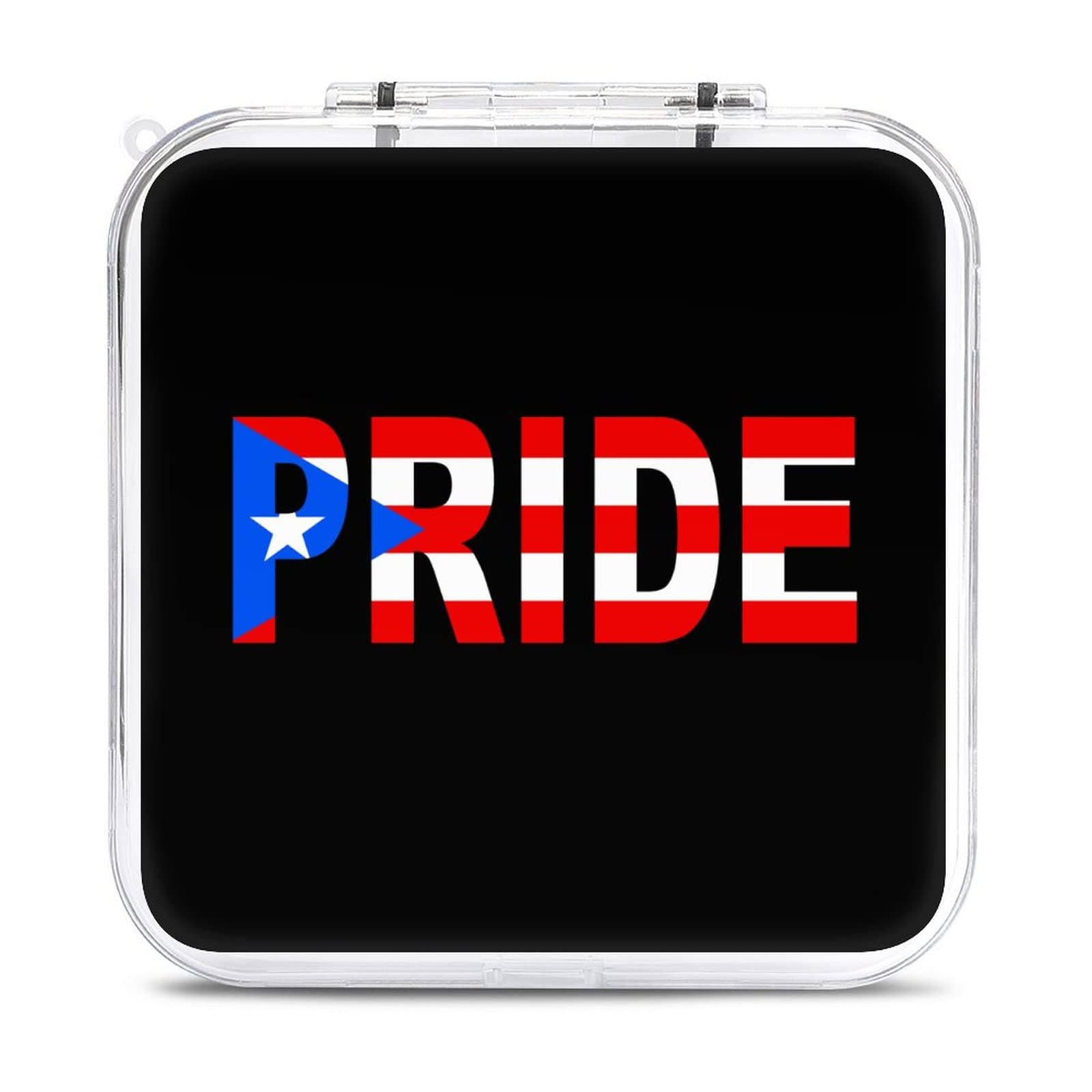 Puerto Rico Pride Flag Nintendo Switch Game Card Holder - 12 Slot Clear Hard Protective Storage Case for Switch Games | Perfect for Travel, Home & Gaming Collectors