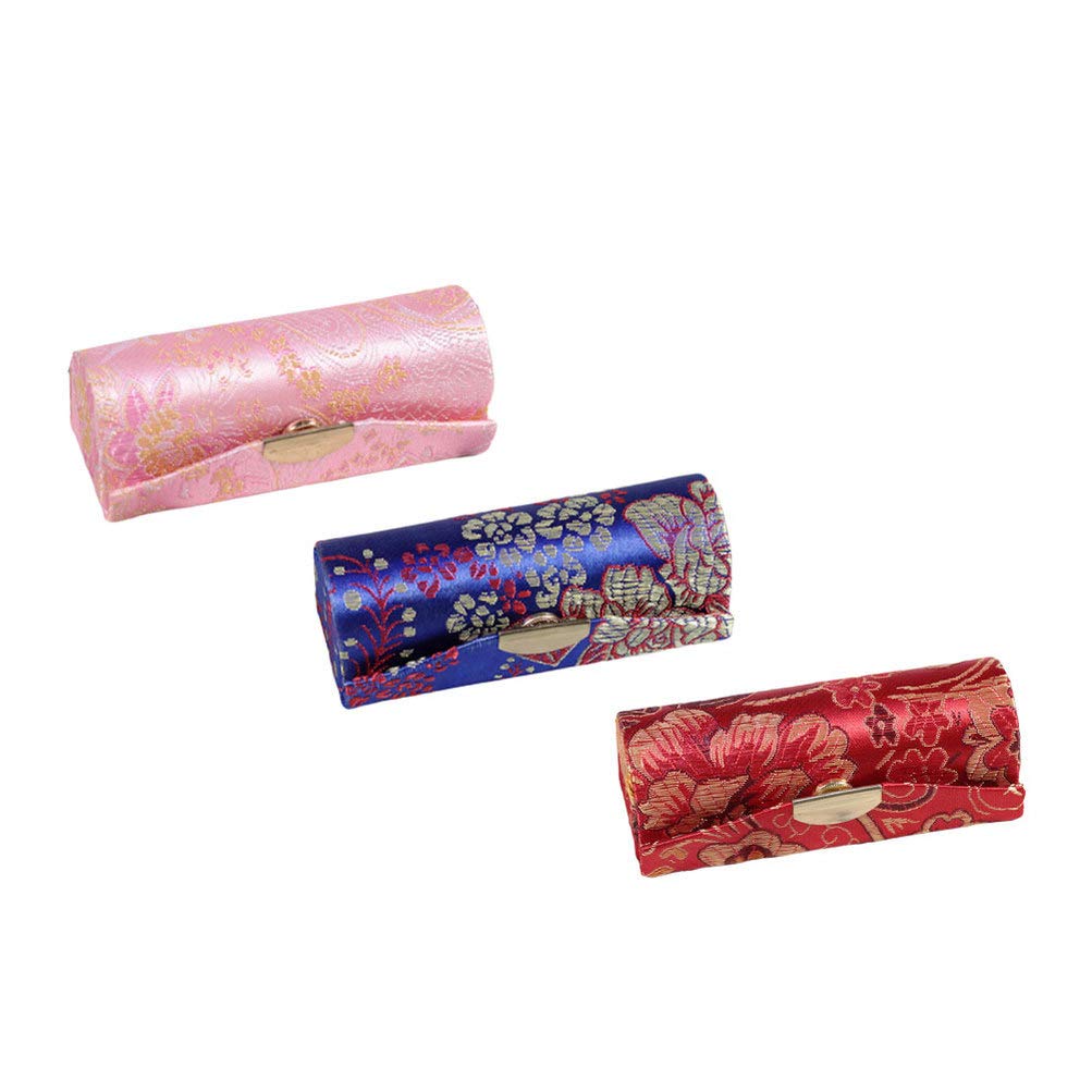 Healifty 3 Pcs Lipstick Holder with Mirror - Travel Makeup Case for Women