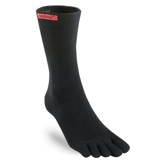 Injinji Sport Original Weight Crew Socks - Toe Socks for Running, Hiking & Outdoor Activities - Moisture Wicking & Blister Prevention - Comfortable Athletic Socks for Men & Women